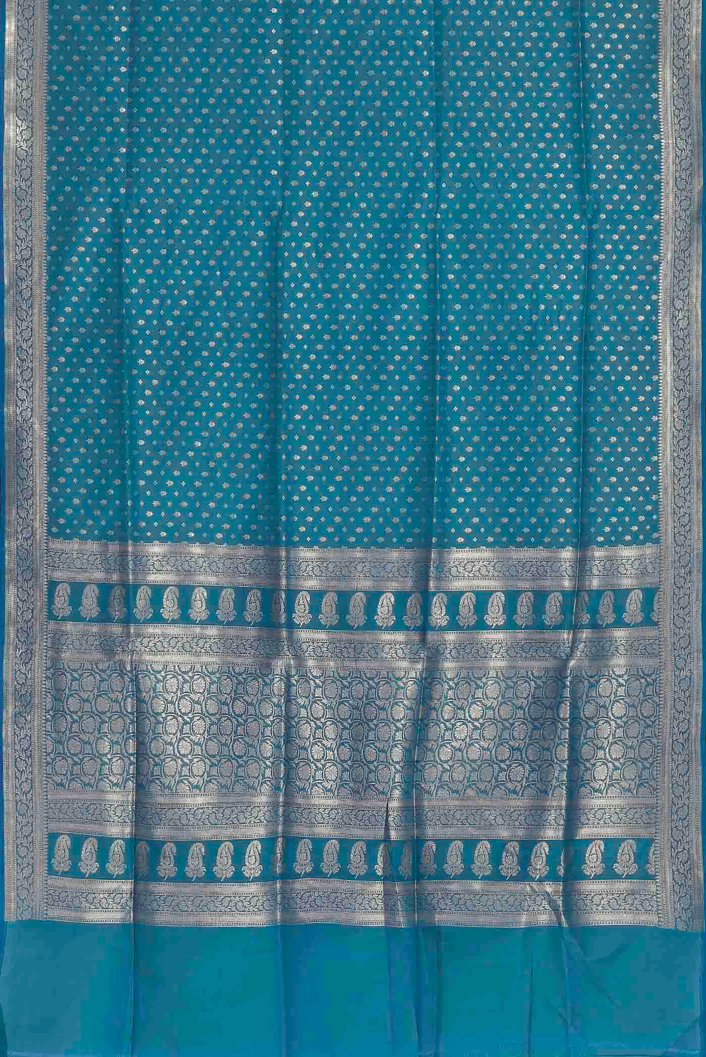 Blue Banarasi Silk Saree