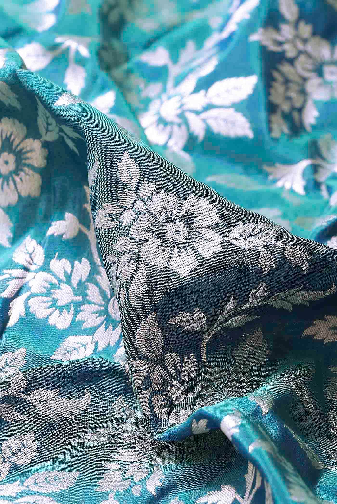 Blue Banarasi Silk Saree