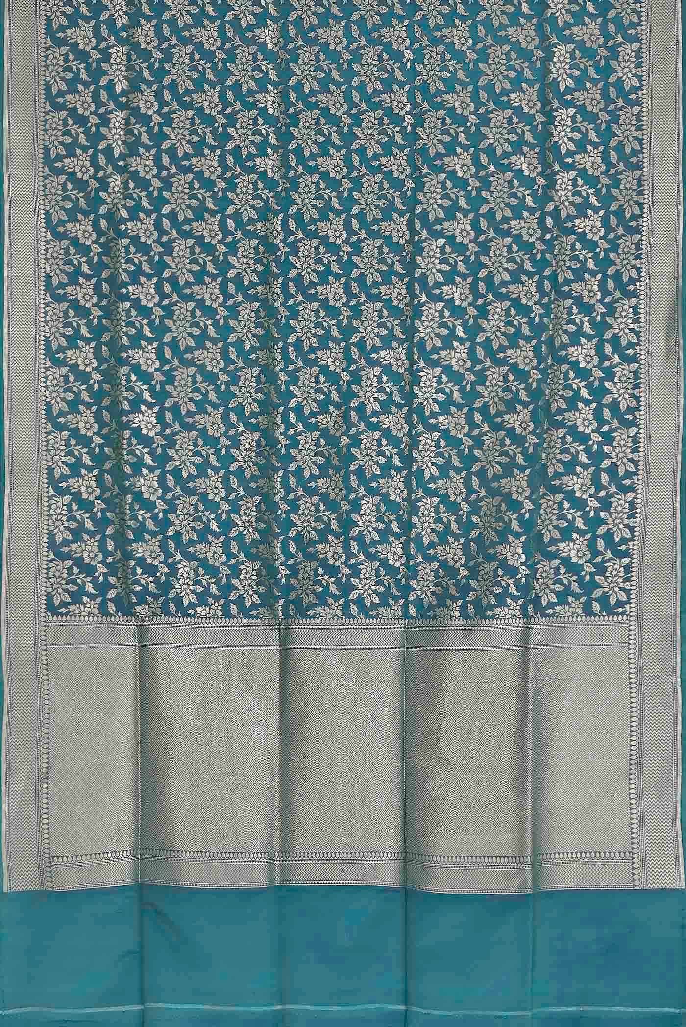 Blue Banarasi Silk Saree