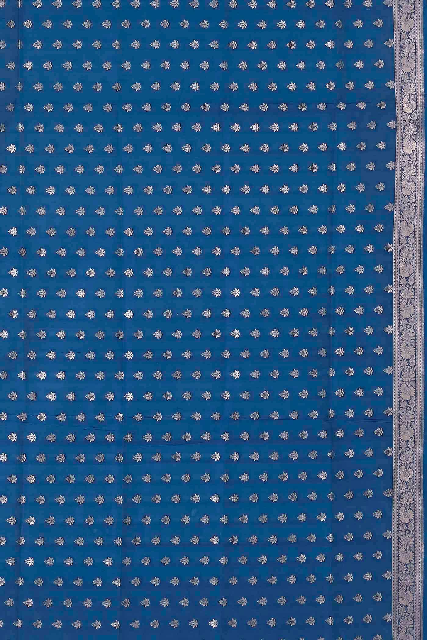 Blue Banarasi Silk Saree