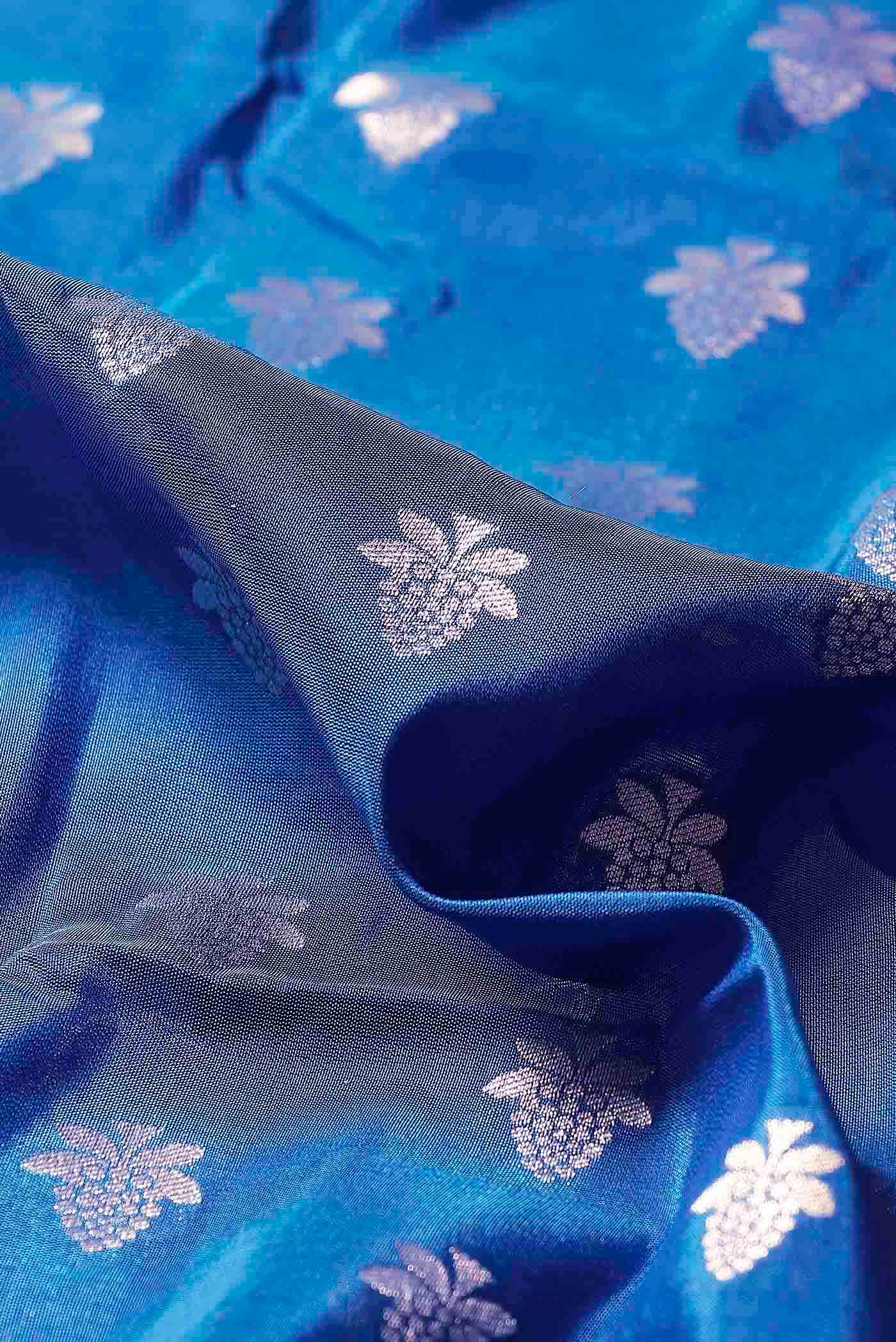 Blue Banarasi Silk Saree
