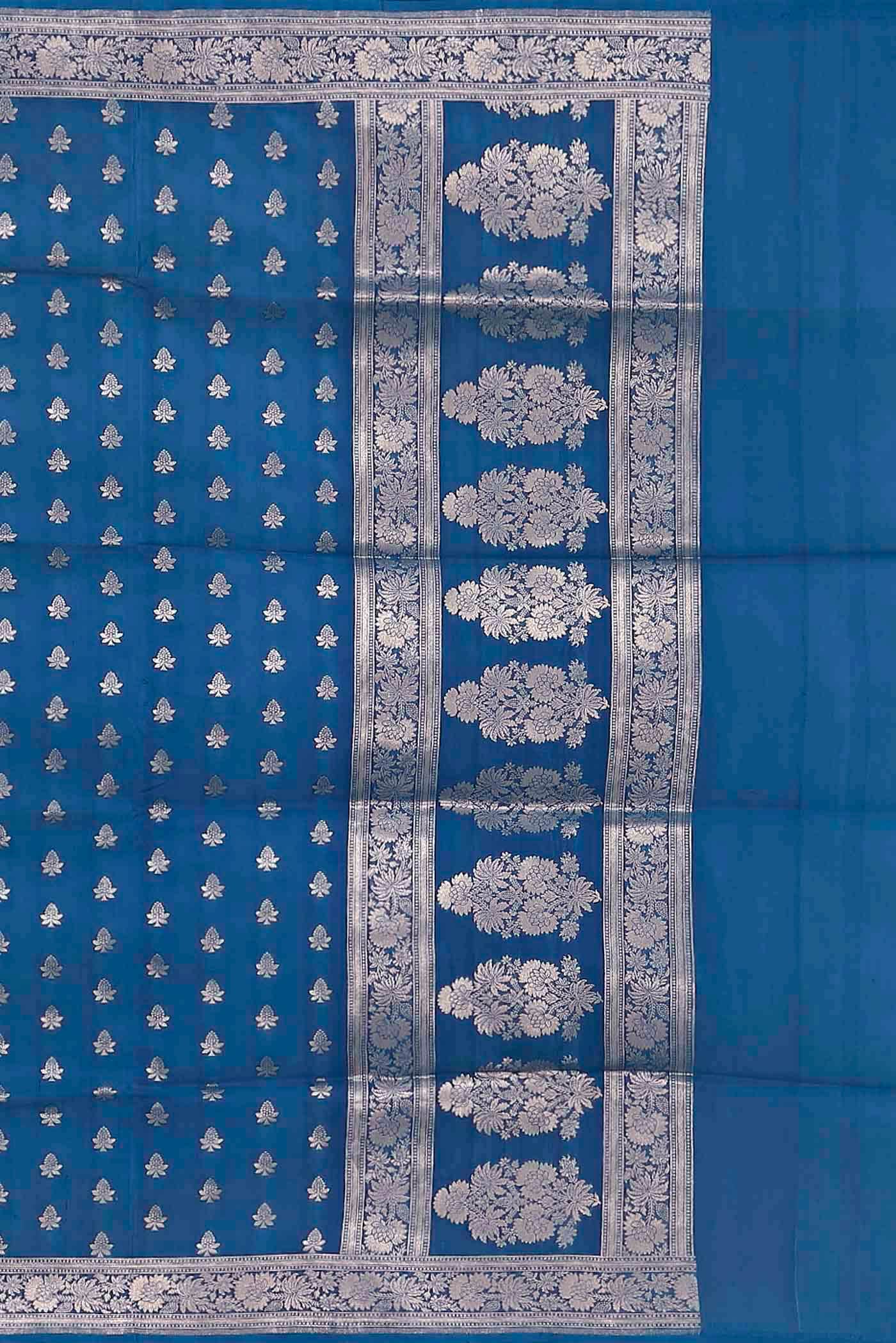 Blue Banarasi Silk Saree