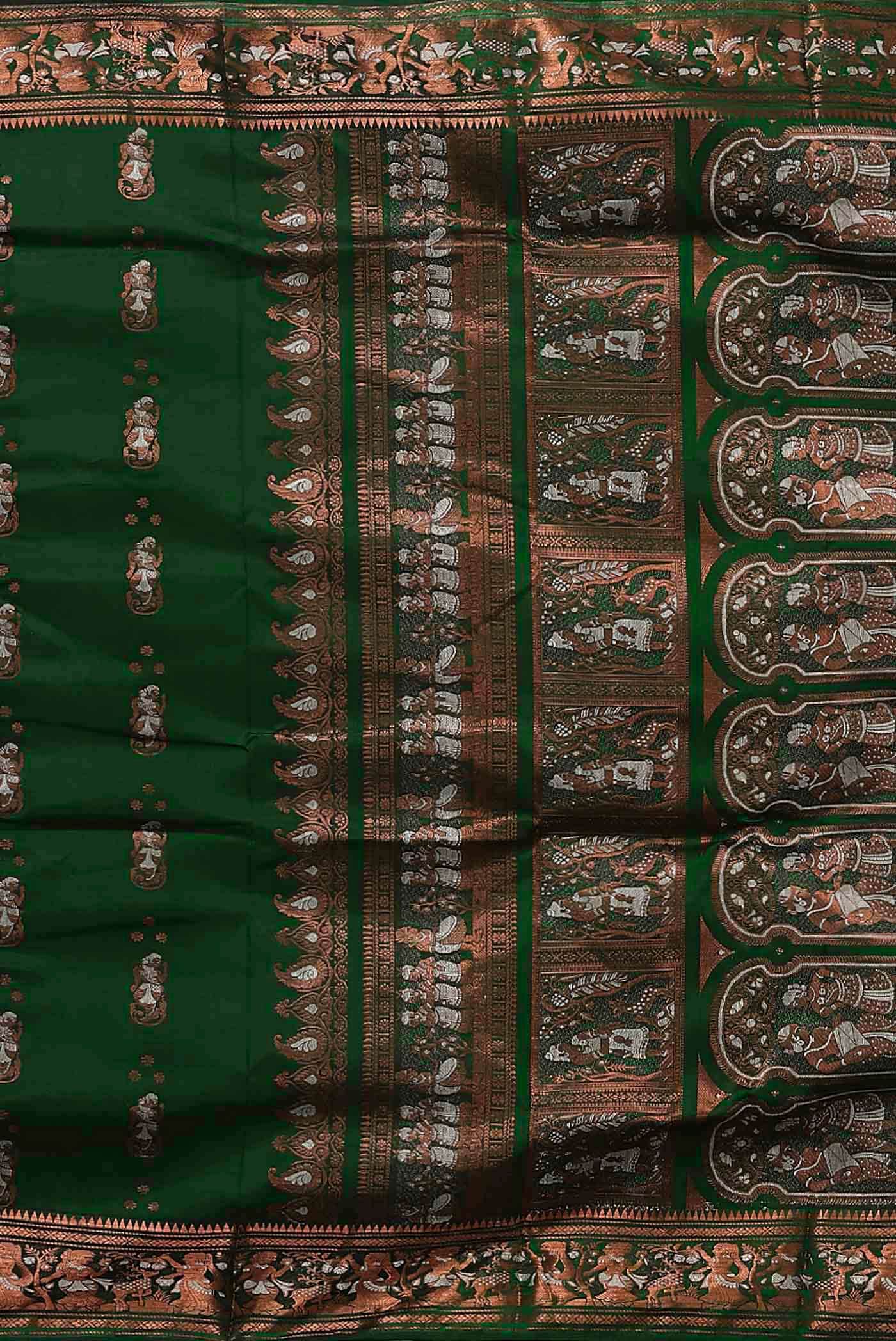 Green Baluchari Silk Saree