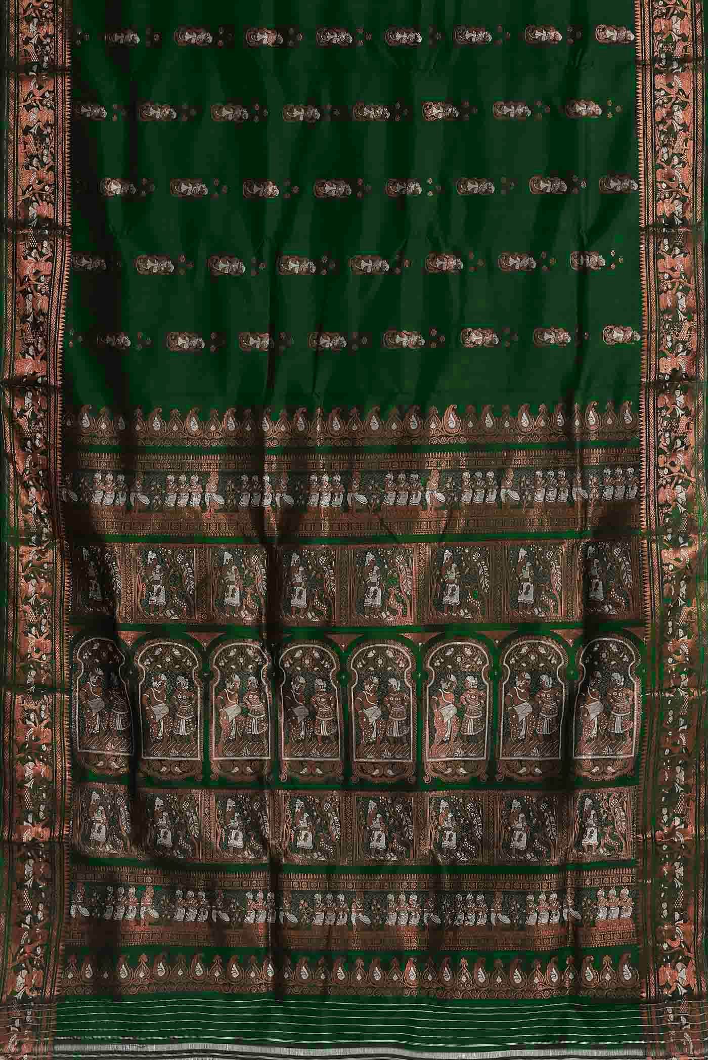 Green Baluchari Silk Saree