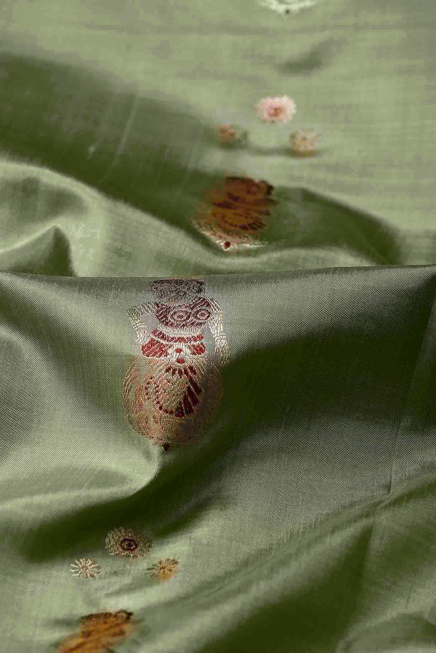 Green Baluchari Silk Saree