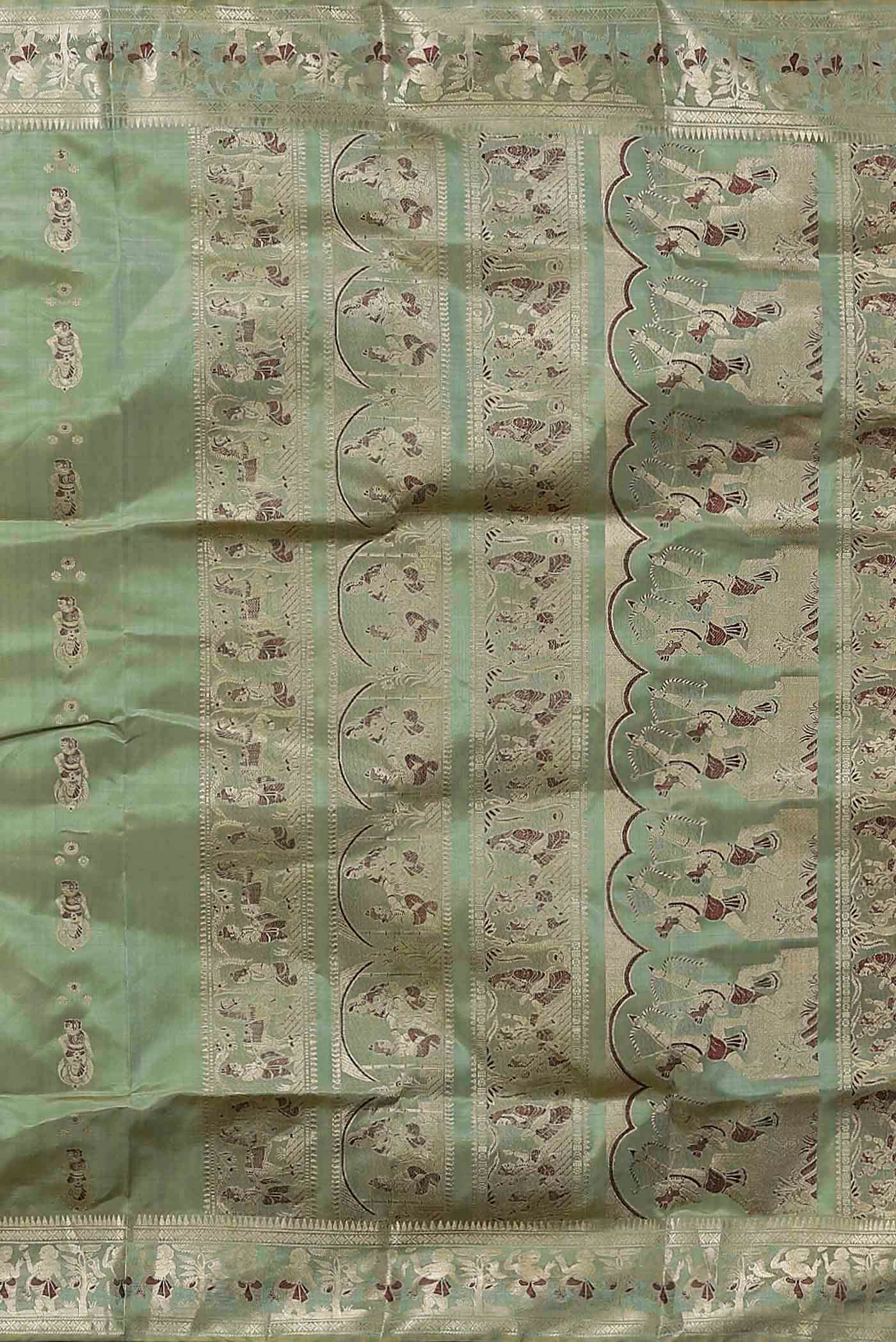Green Baluchari Silk Saree