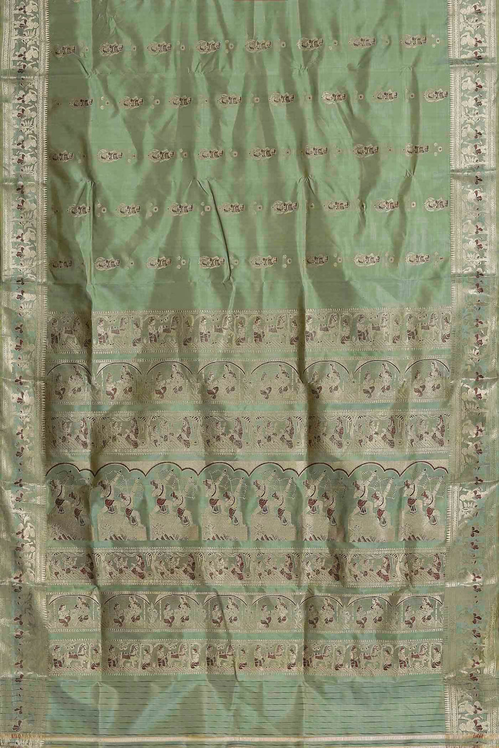 Green Baluchari Silk Saree
