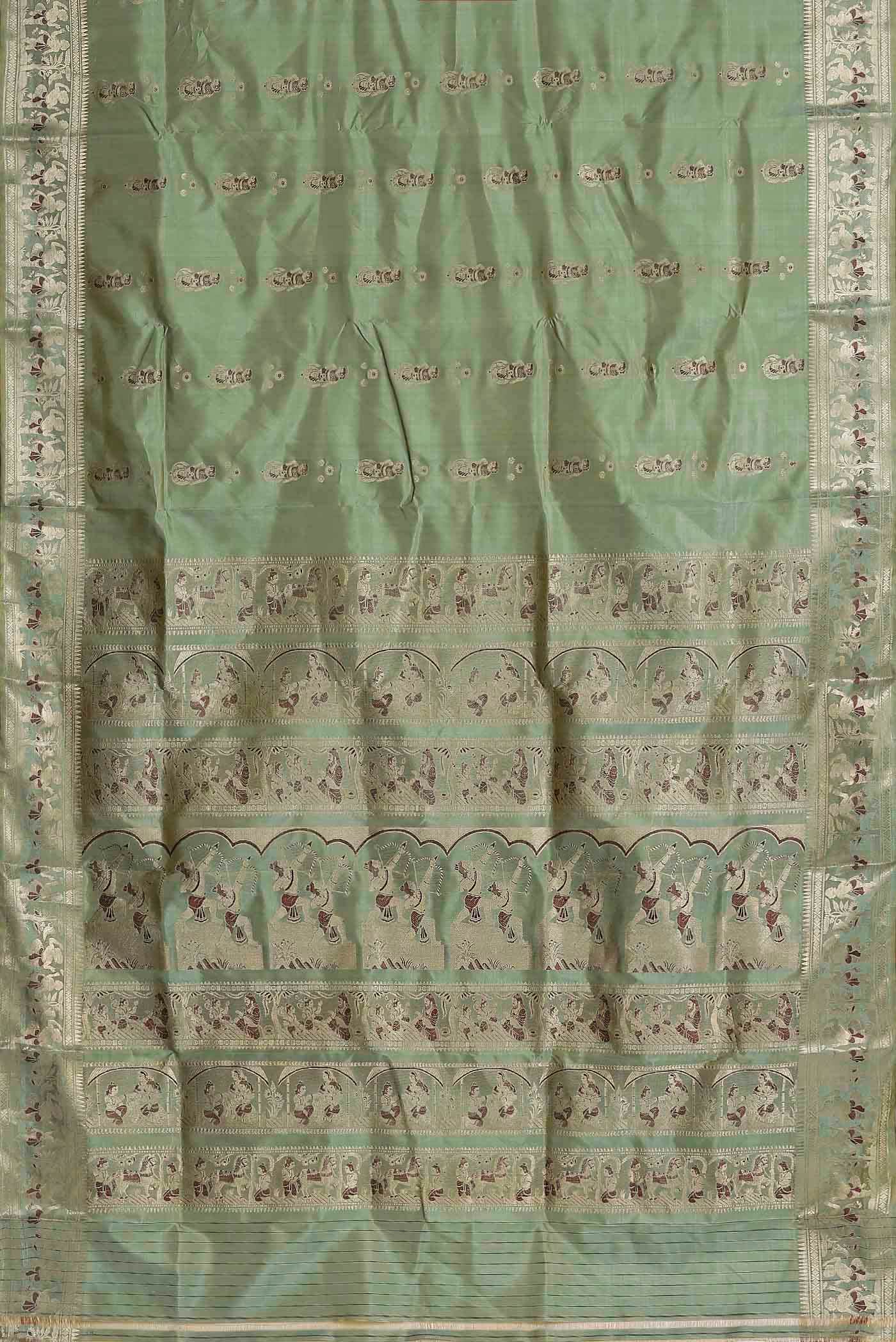Green Baluchari Silk Saree