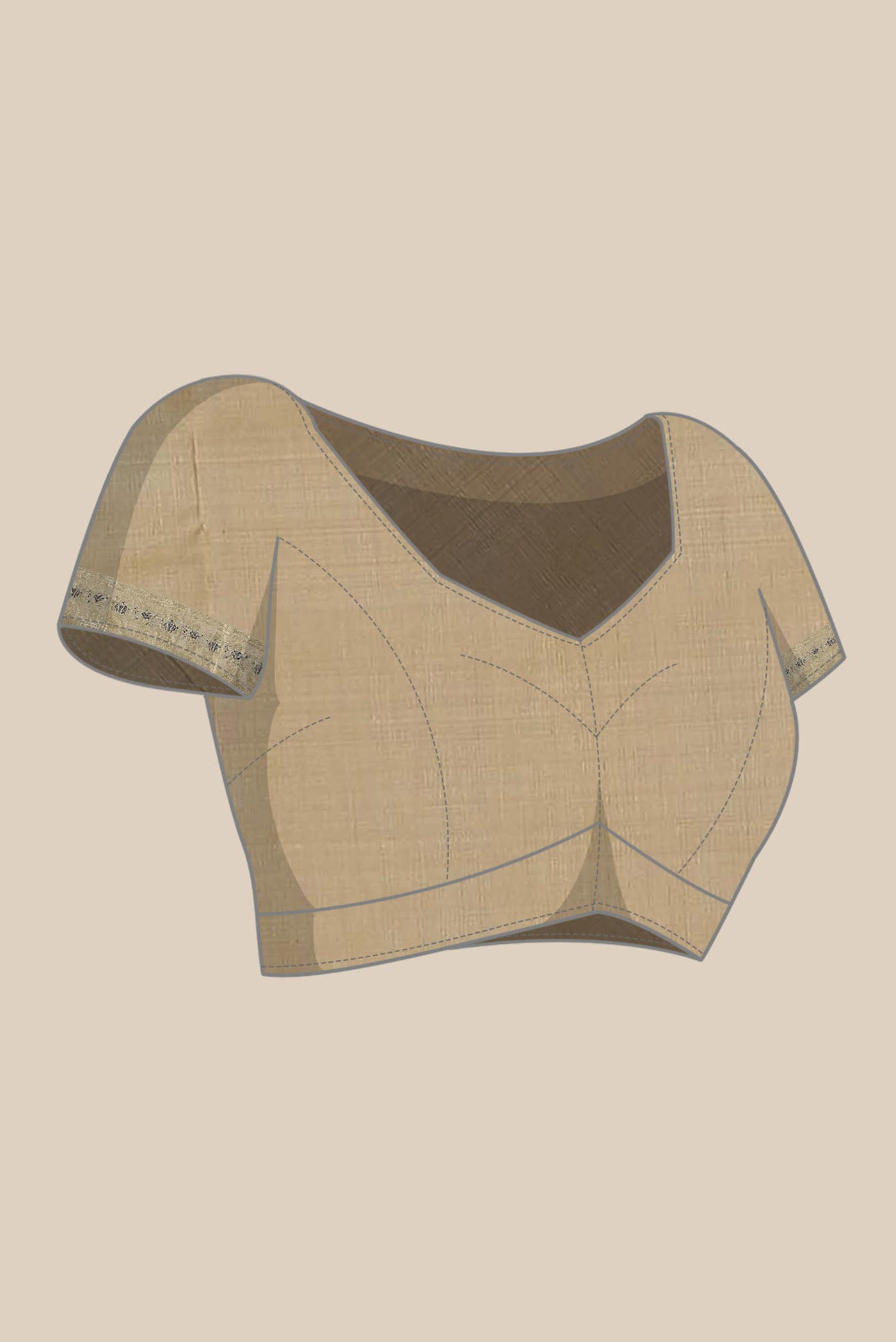 Beige Baluchari Silk Saree