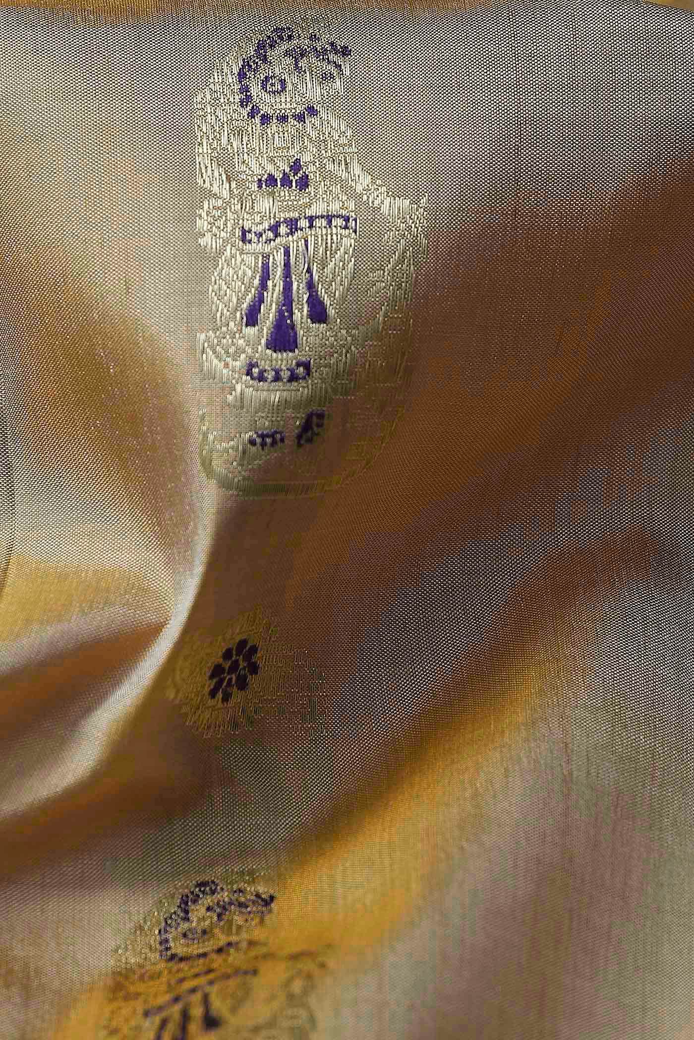 Beige Baluchari Silk Saree