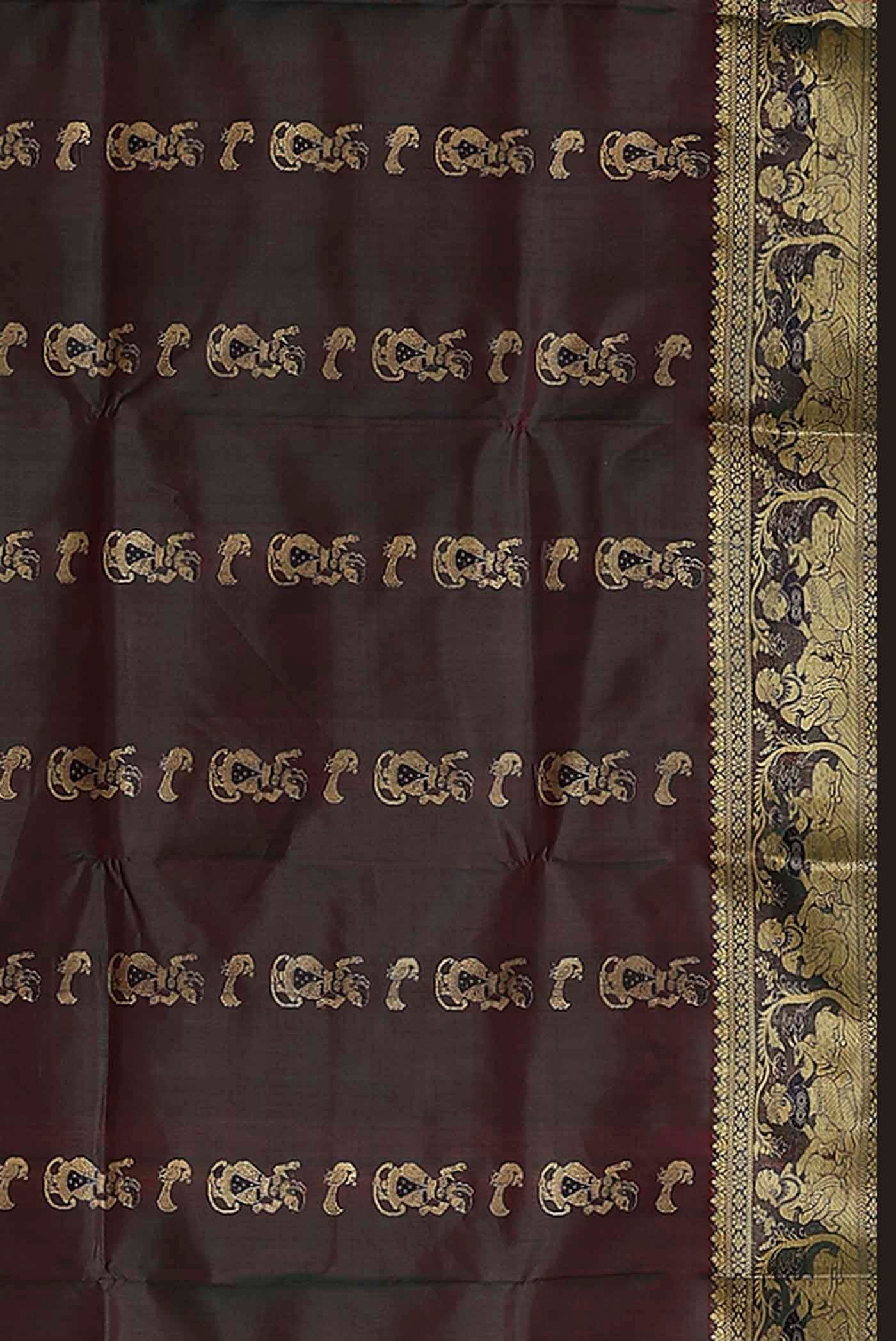 Green Baluchari Silk Saree