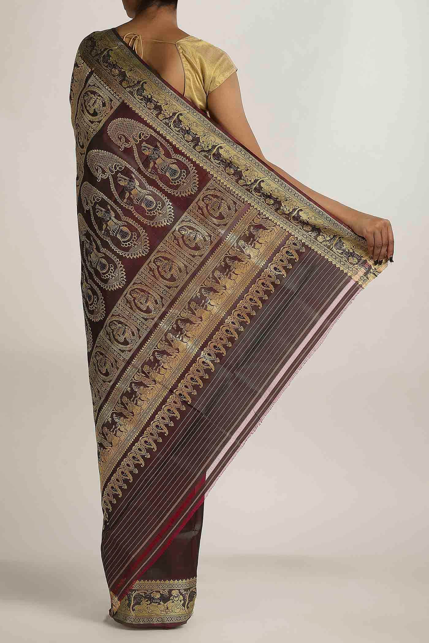 Green Baluchari Silk Saree