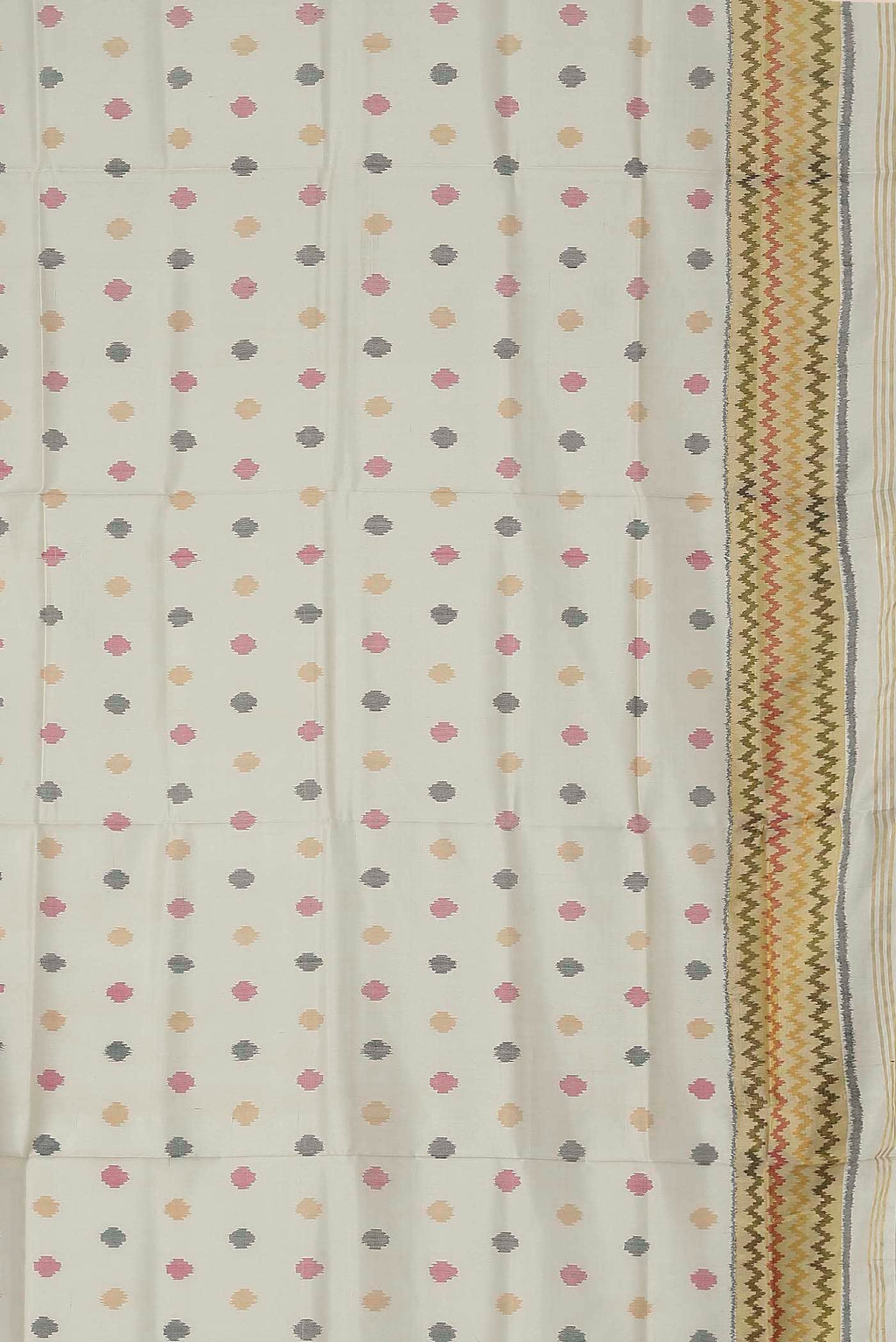 Off White Rajkot Patola Silk Saree