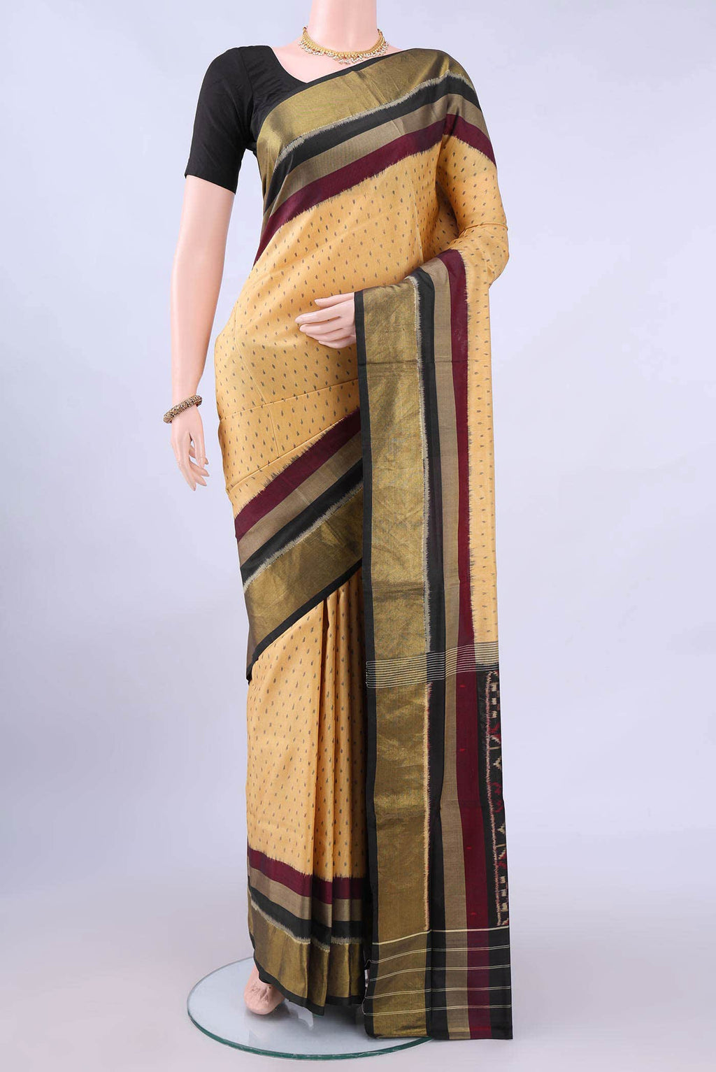 Beige Rajkot Patola Silk Saree