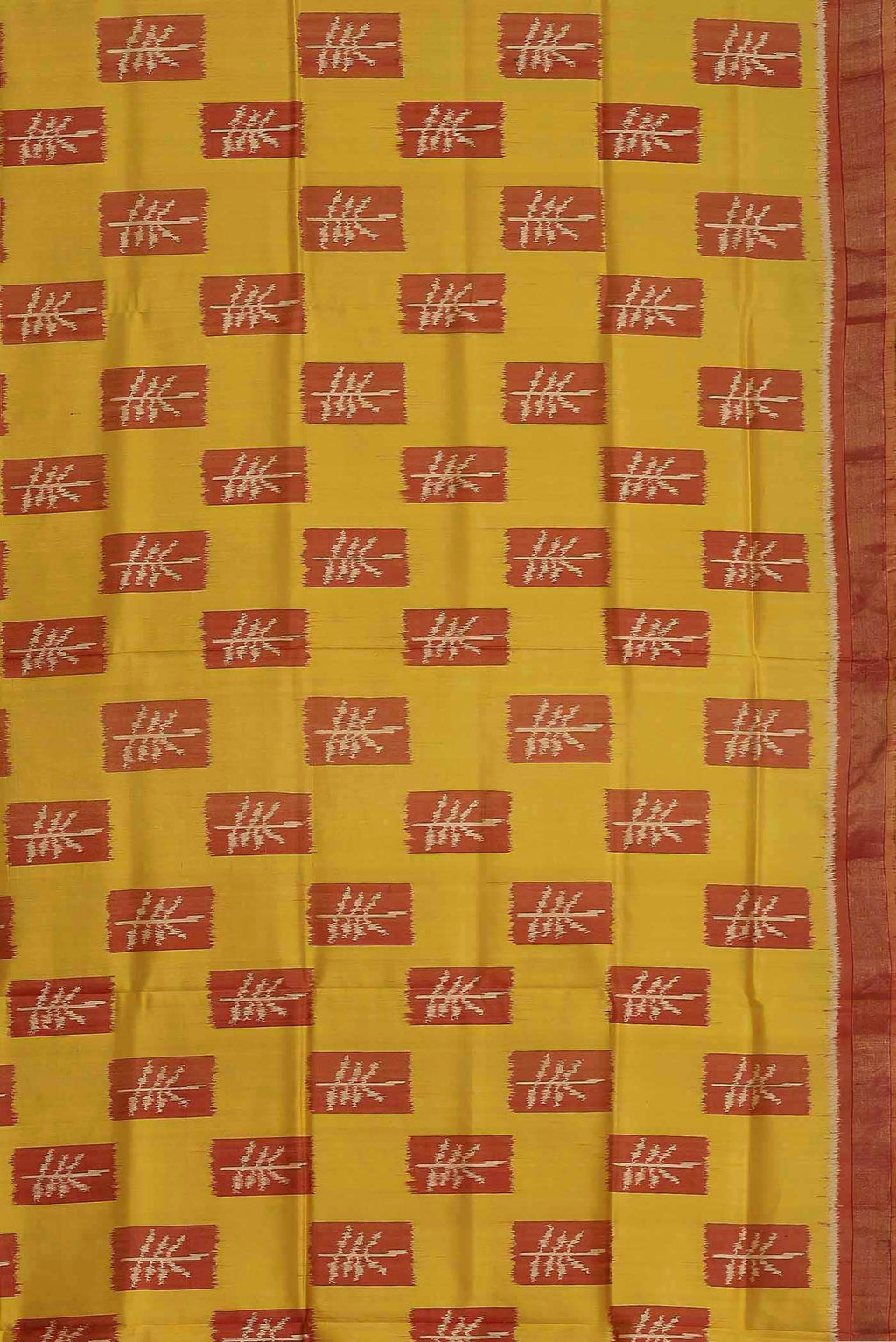 Yellow Rajkot Patola Silk Saree