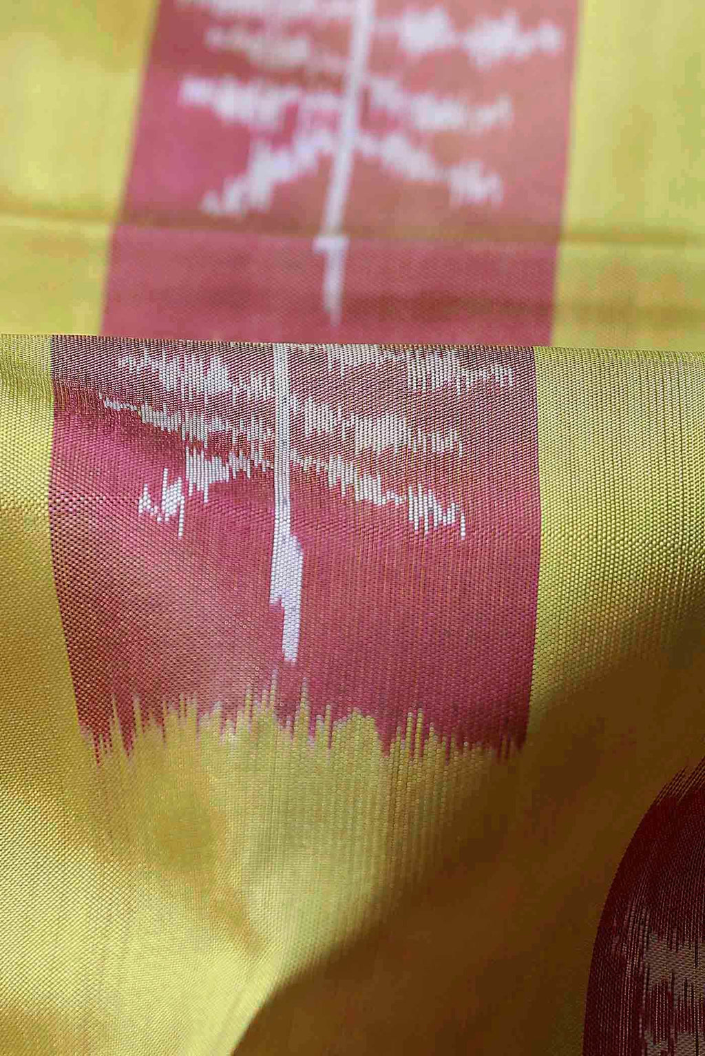 Yellow Rajkot Patola Silk Saree