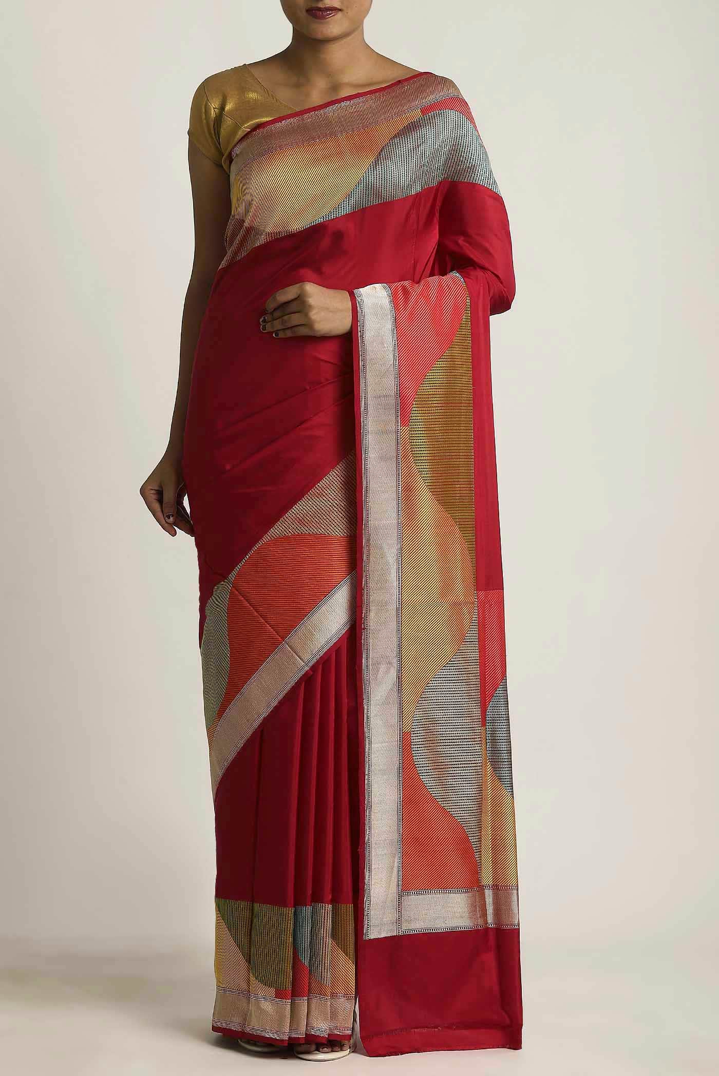Red Banarasi Silk Saree