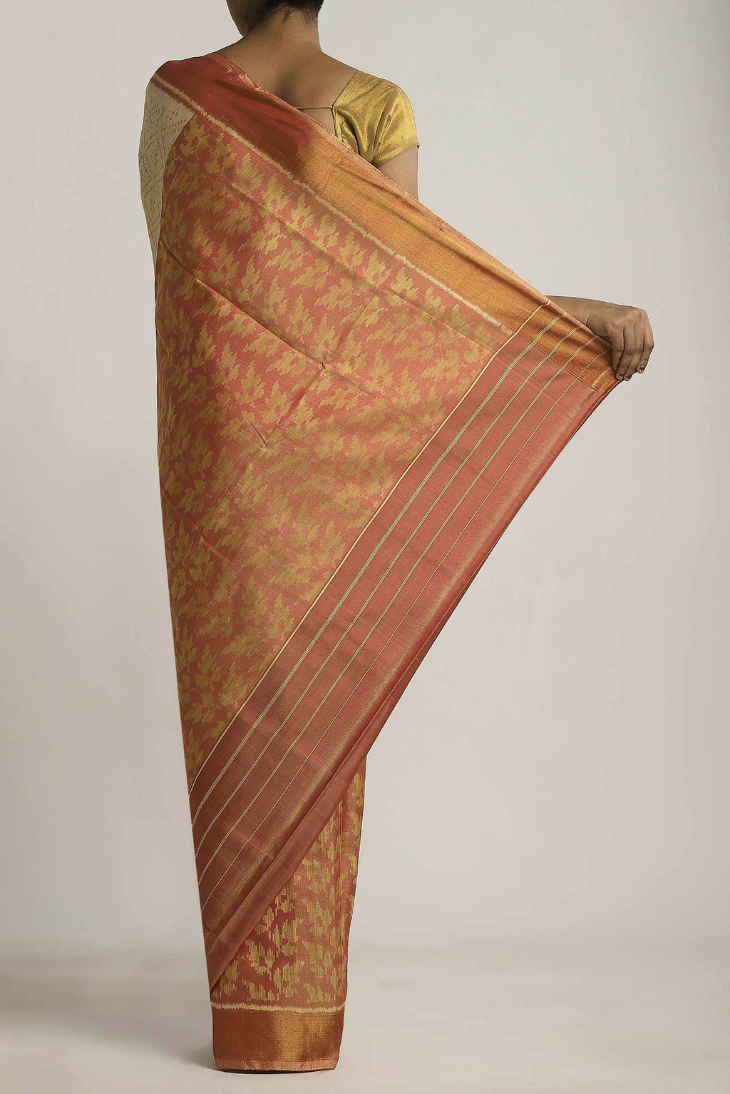 Cream Rajkot Patola Silk Saree