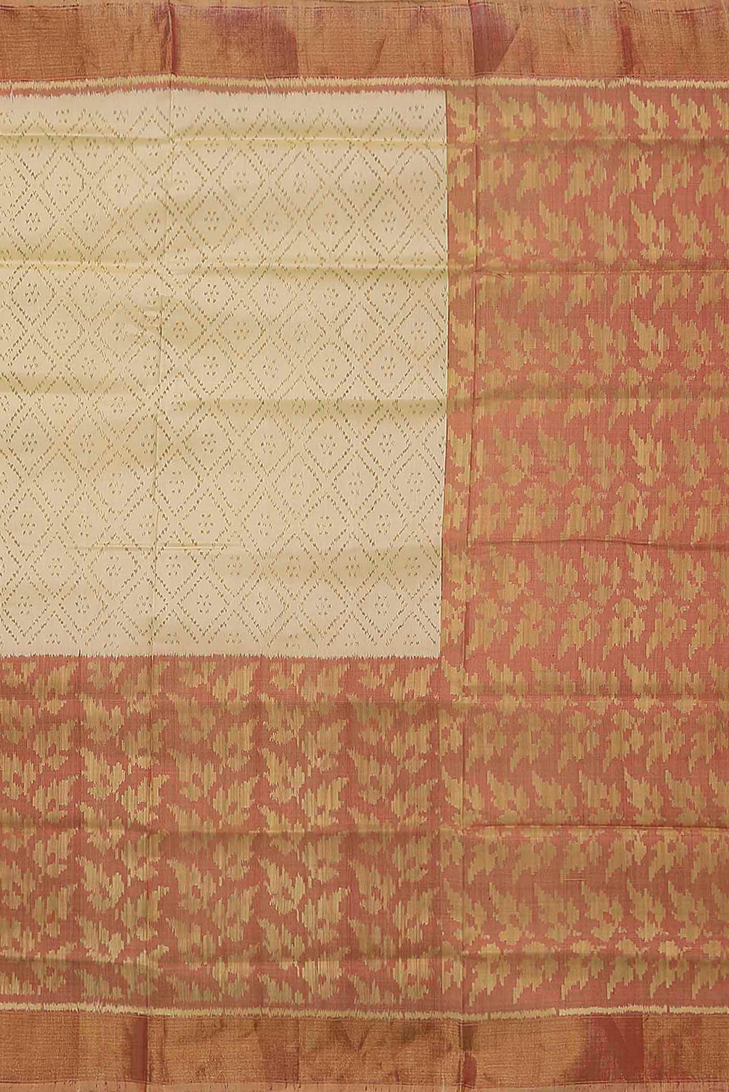 Cream Rajkot Patola Silk Saree