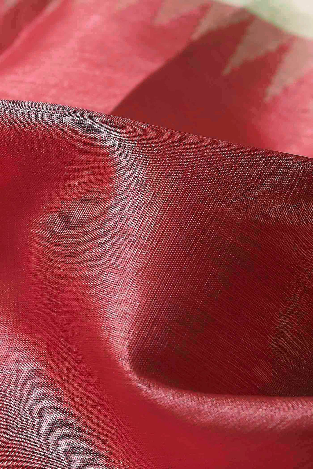 Red Bhagalpuri Tussar Silk Saree
