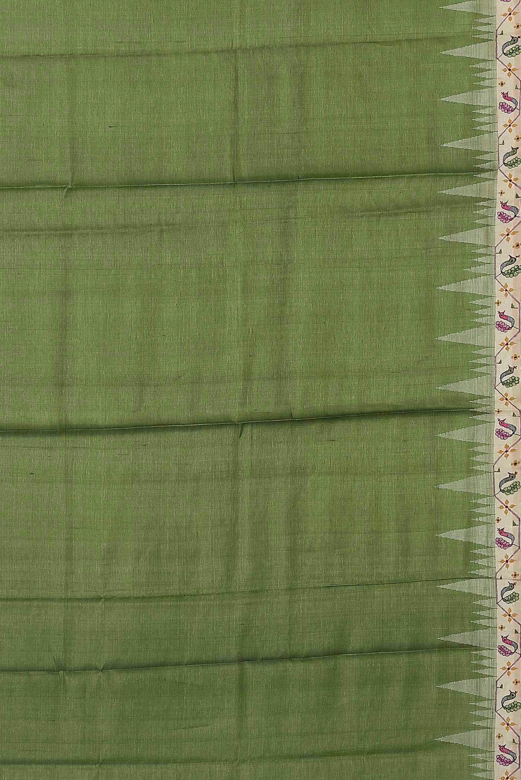 Green Bhagalpuri Tussar Silk Saree