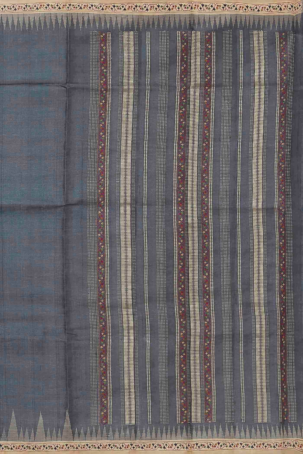 Blue Bhagalpuri Tussar Silk Saree
