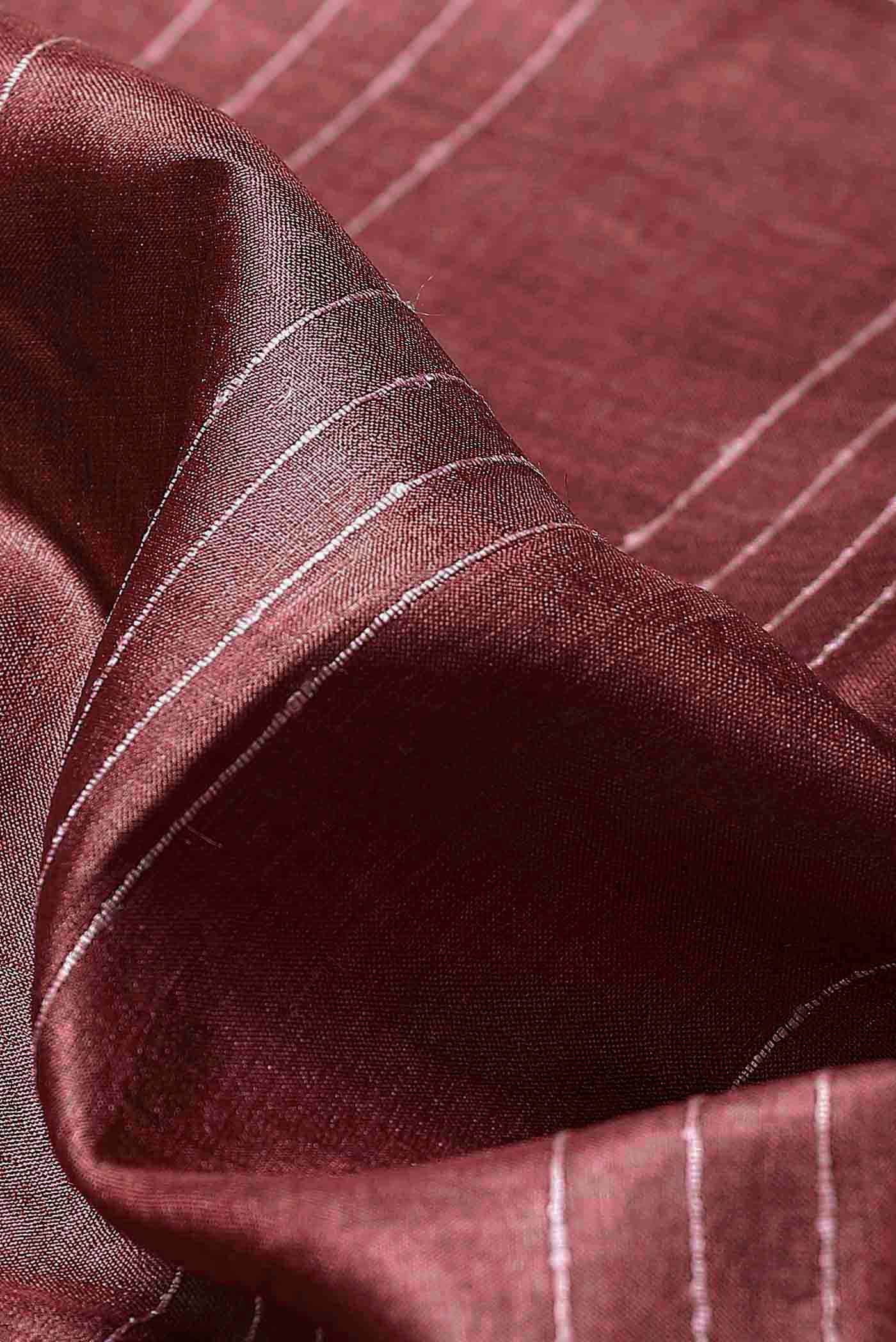 Maroon Bhagalpuri Tussar Silk Saree