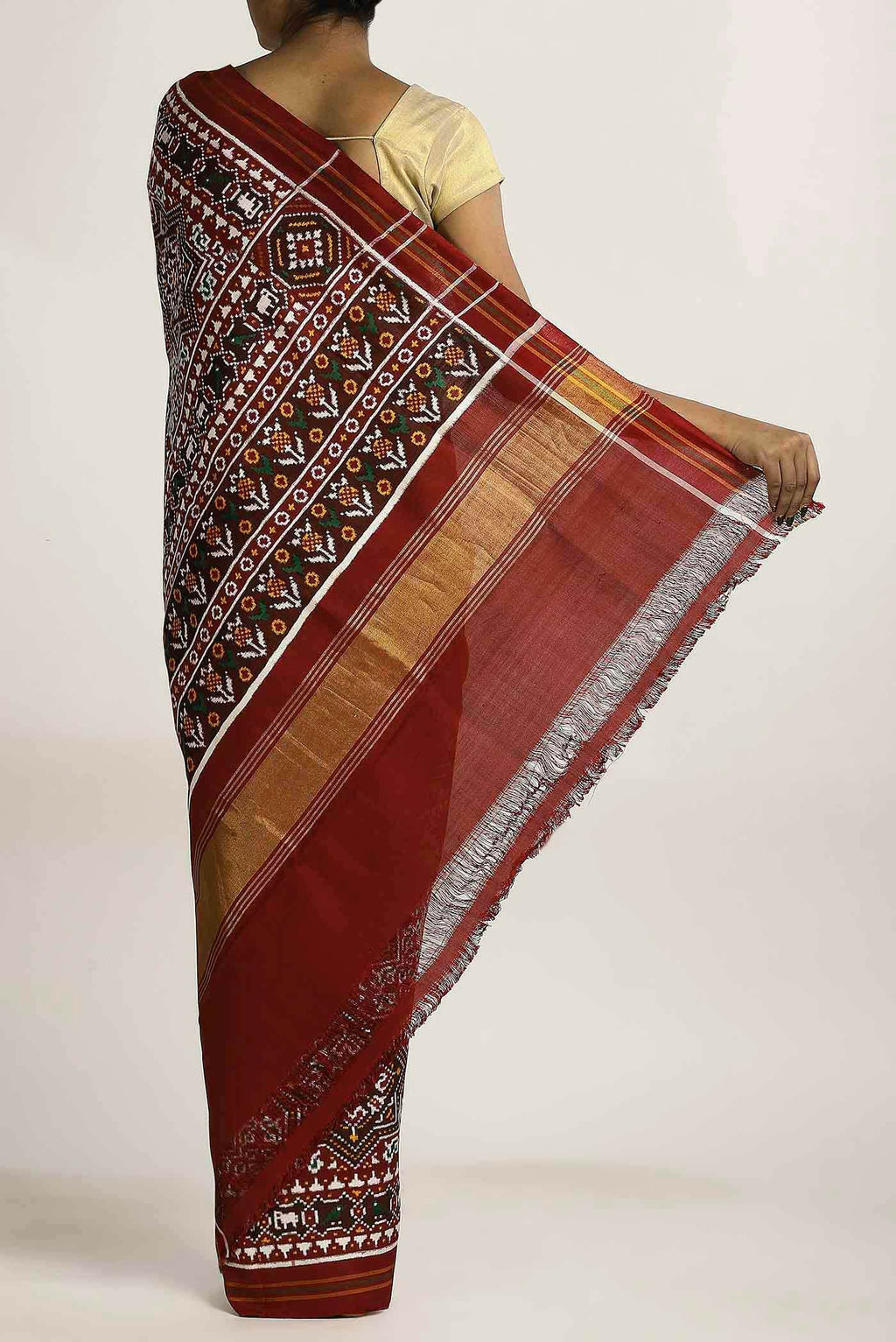 Black Rajkot Patola Silk Saree