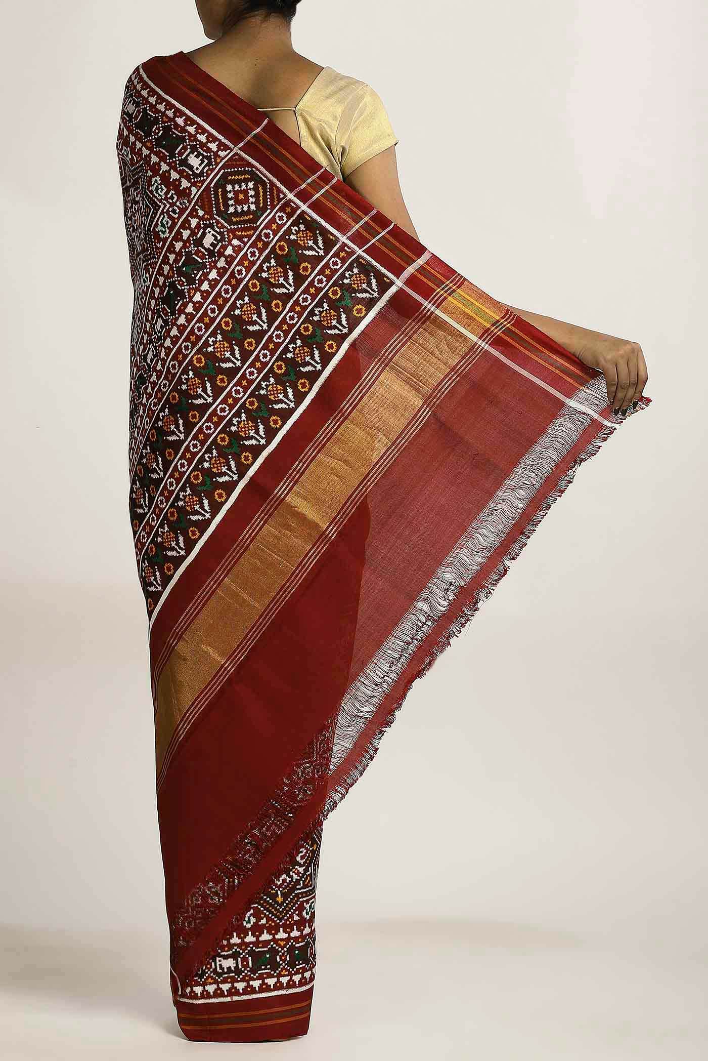 Black Rajkot Patola Silk Saree