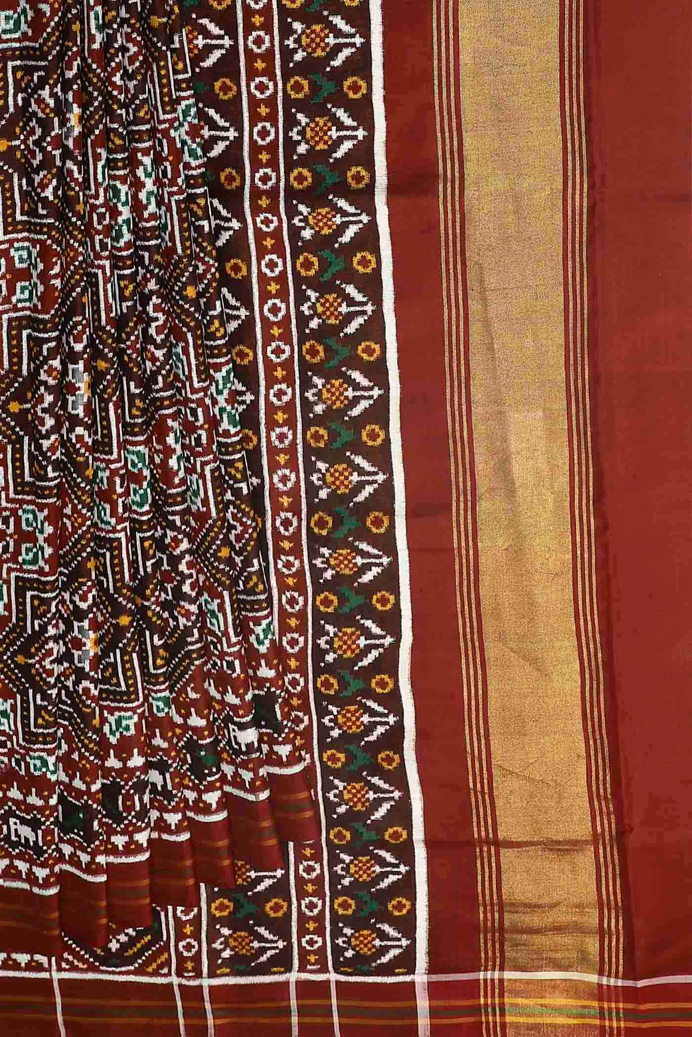 Black Rajkot Patola Silk Saree