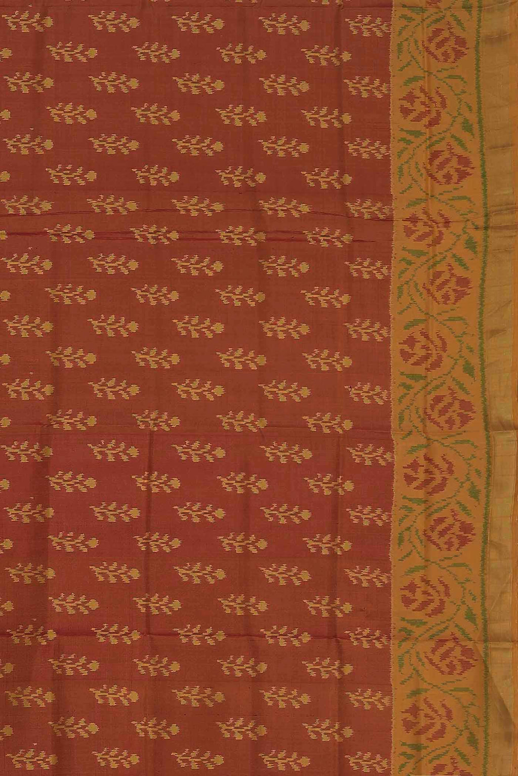 Rust Rajkot Patola Silk Saree