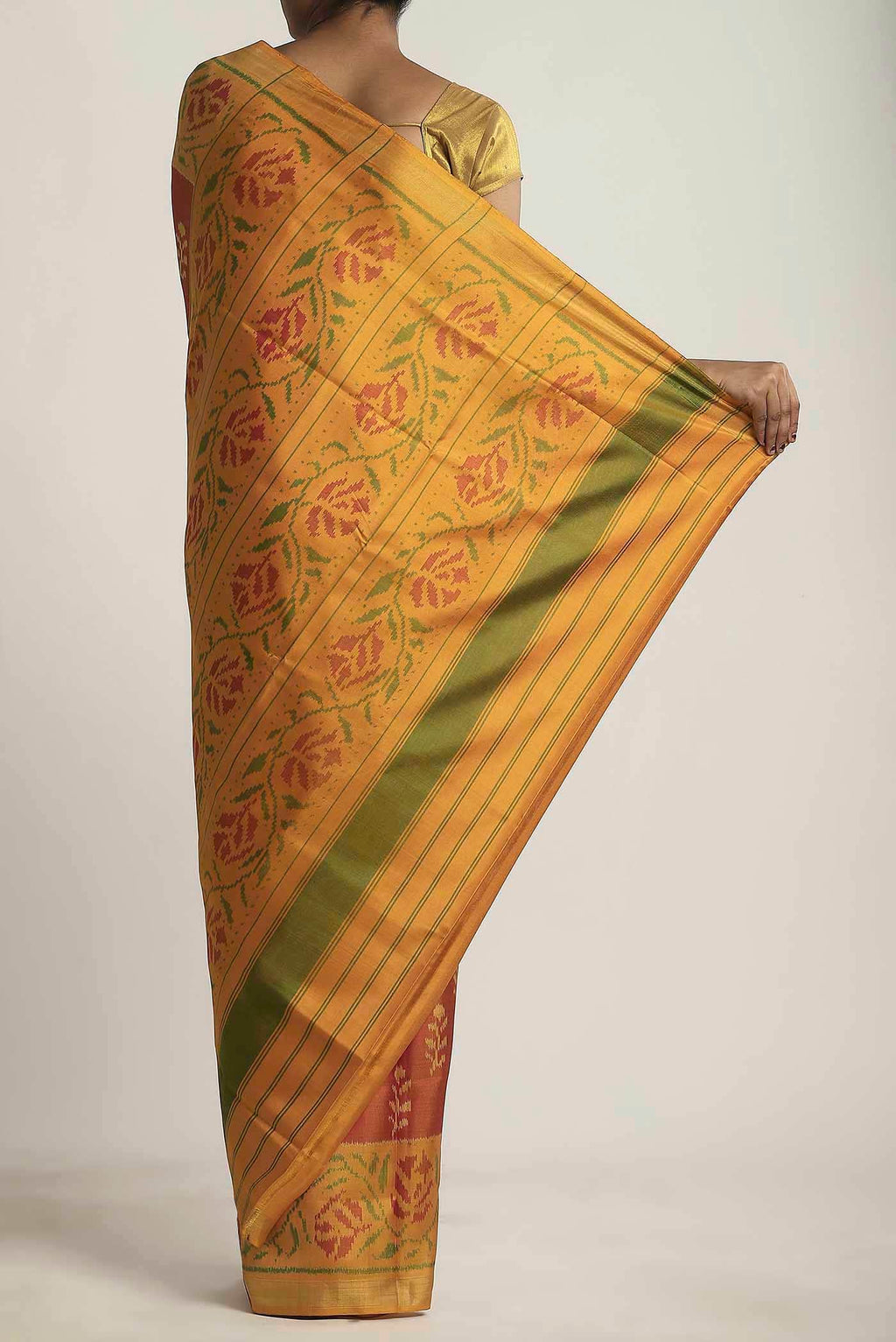 Rust Rajkot Patola Silk Saree