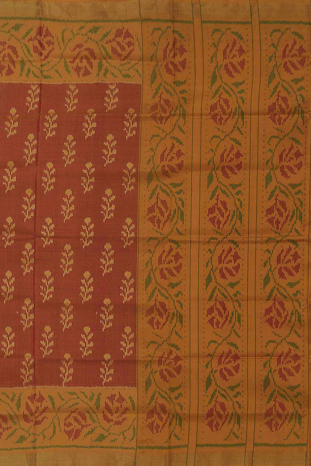 Rust Rajkot Patola Silk Saree