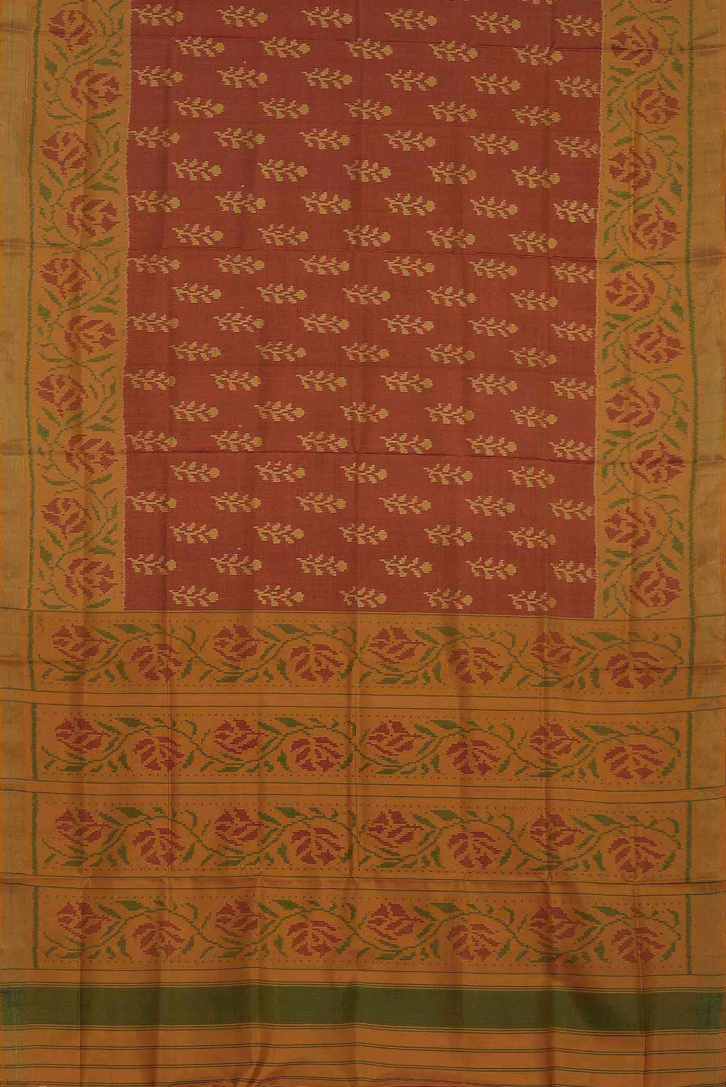 Rust Rajkot Patola Silk Saree
