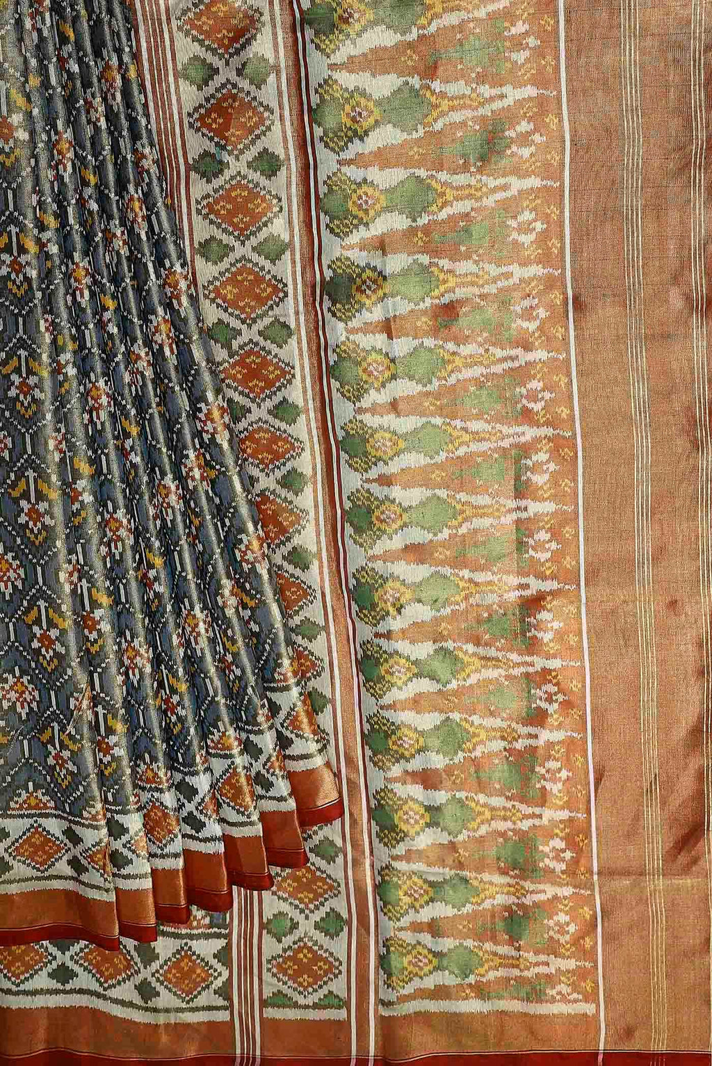 Beige Rajkot Patola Silk Saree