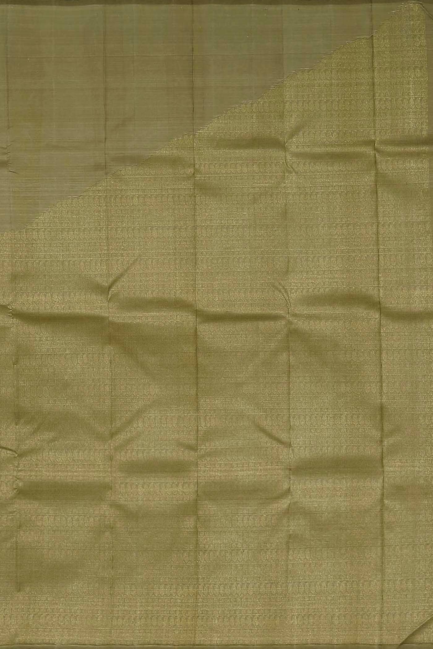 Beige Kanchipuram Silk Saree