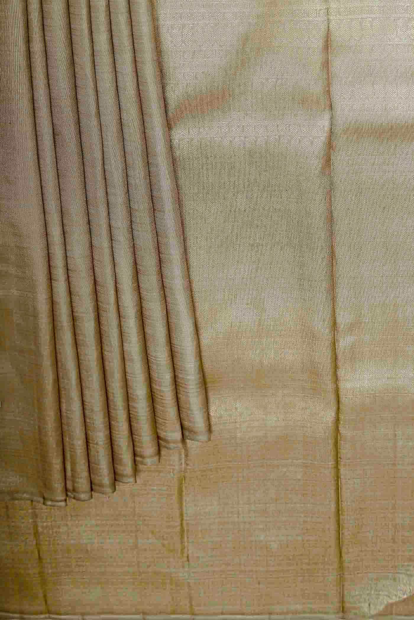 Beige Kanchipuram Silk Saree