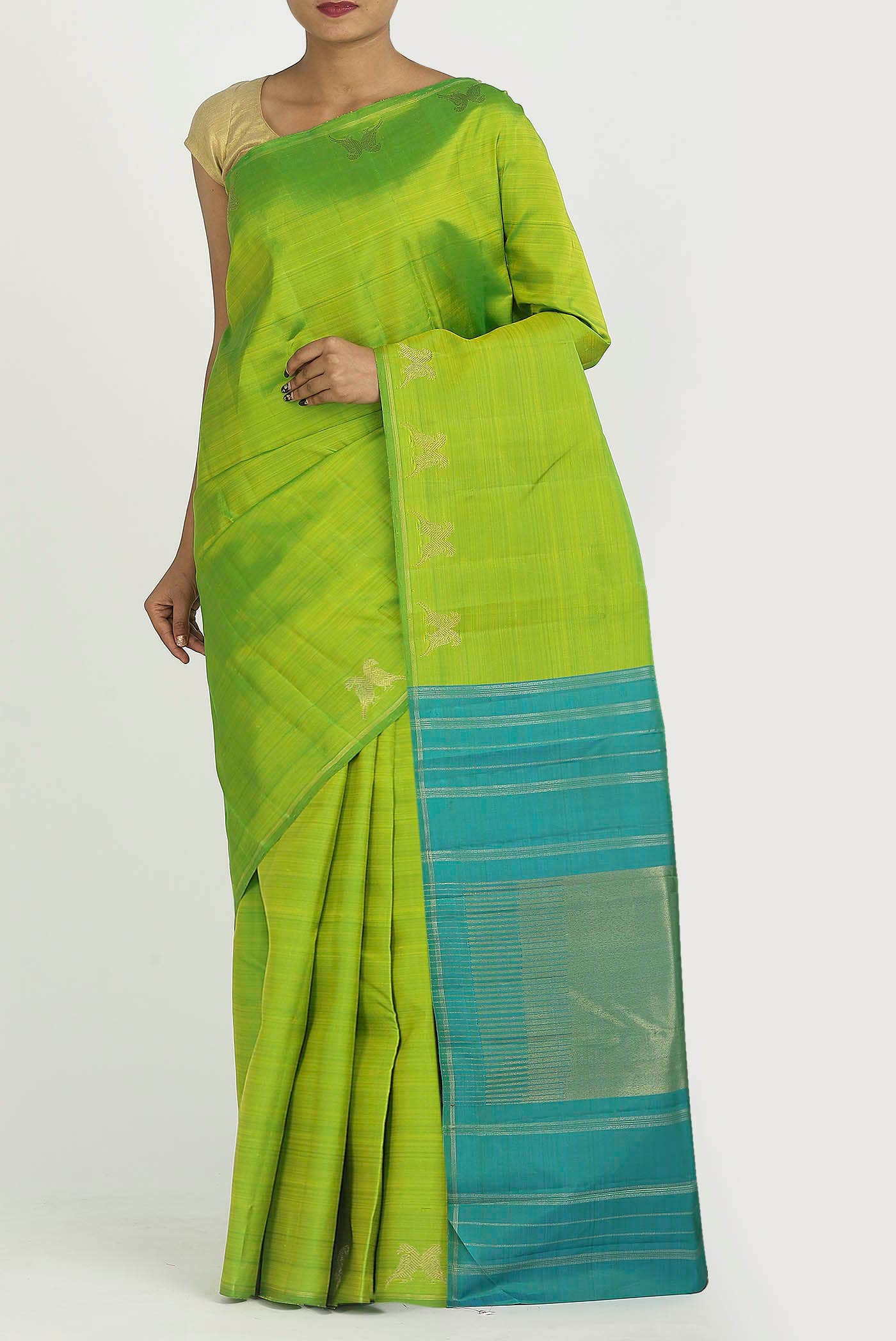 Green Kanchipuram Silk Saree