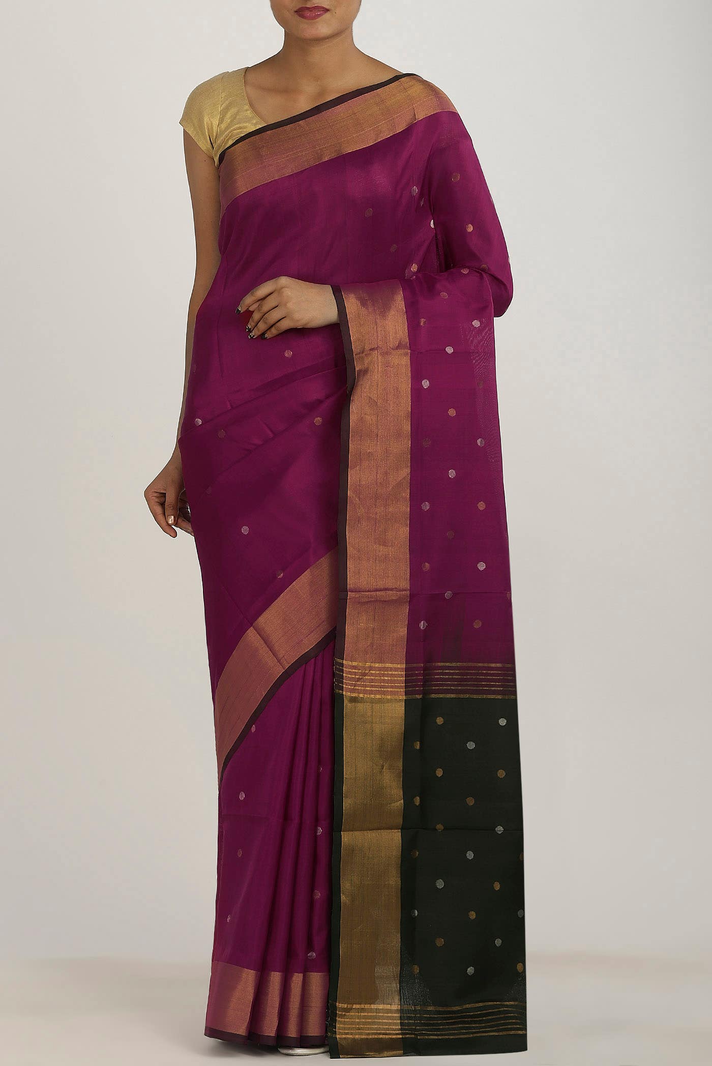 Magenta Uppada Silk Saree