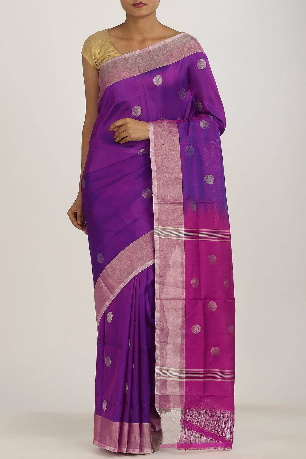 Purple Uppada Silk Saree