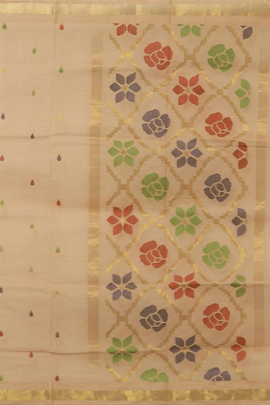 Sandal Uppada Cotton Saree