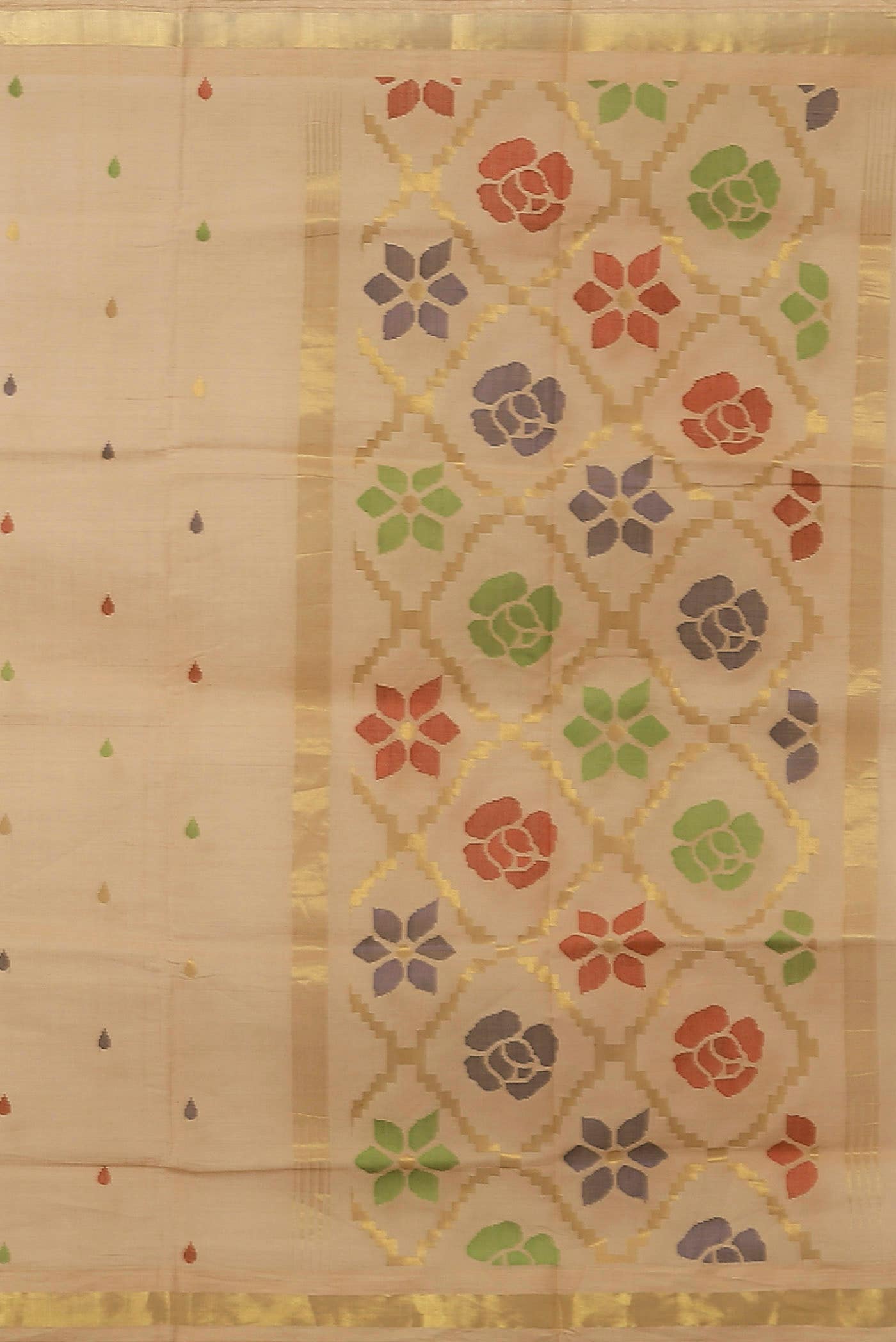 Sandal Uppada Cotton Saree