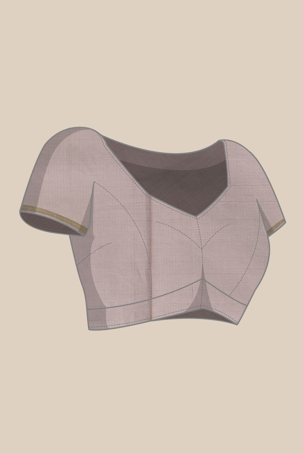 Rose Gold Uppada Cotton Saree