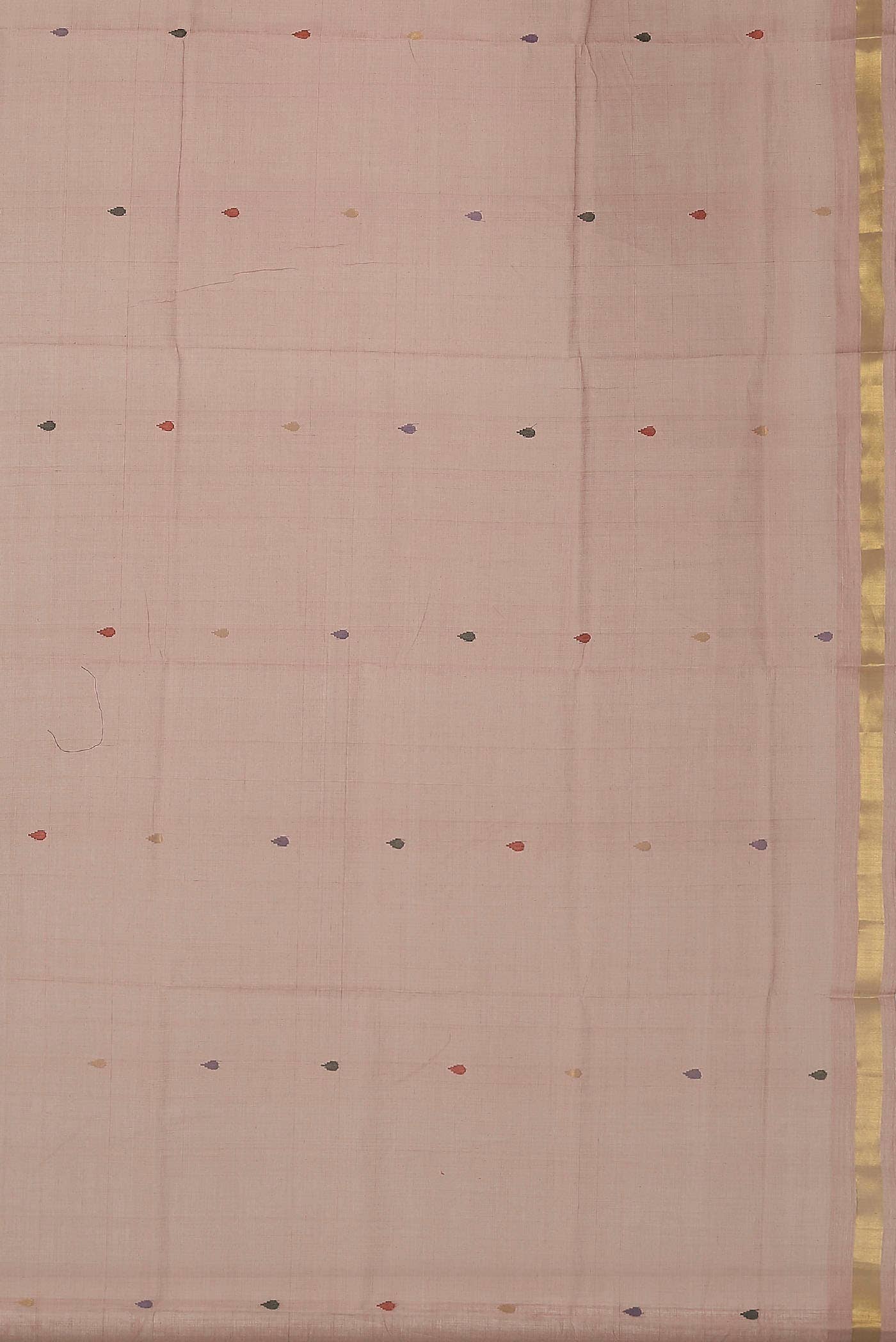 Rose Gold Uppada Cotton Saree