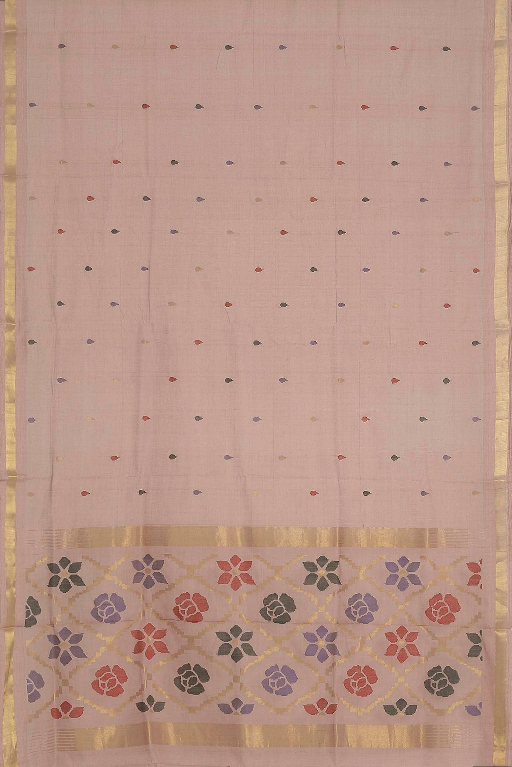 Rose Gold Uppada Cotton Saree