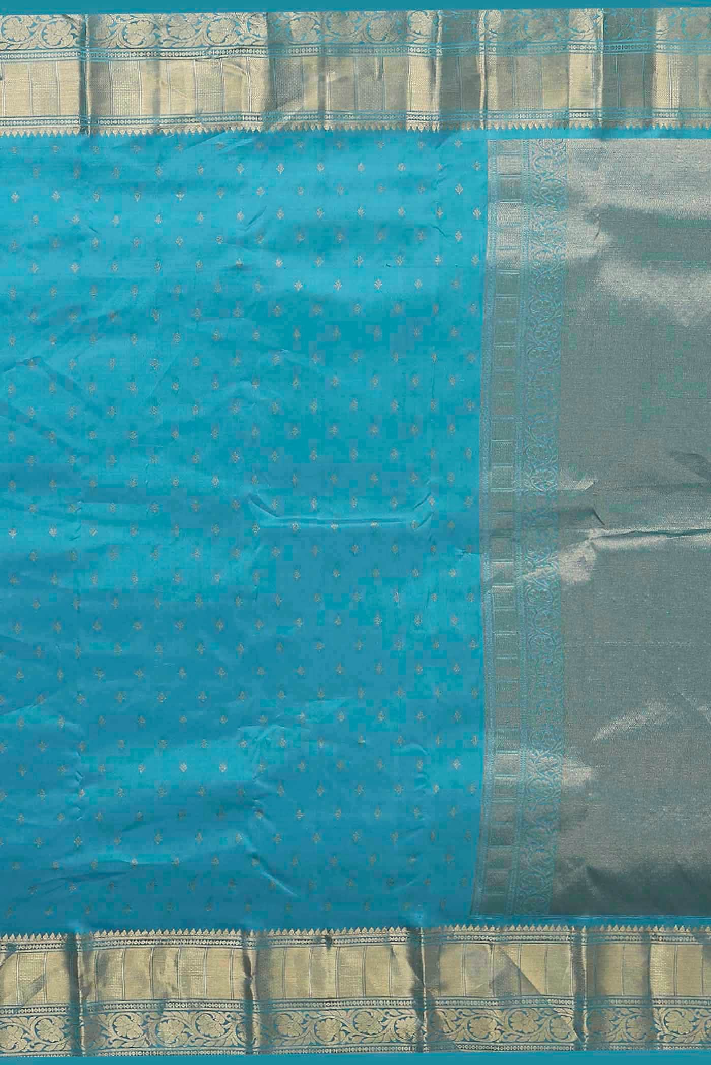 Blue Kanchipuram Silk Saree