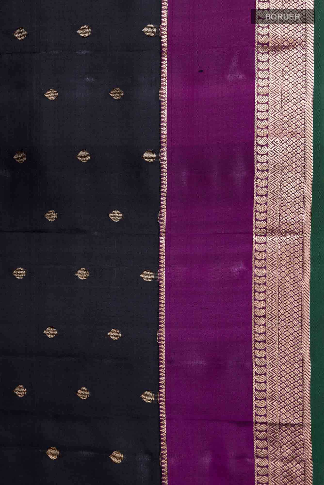 Black Kanchipuram Silk Saree