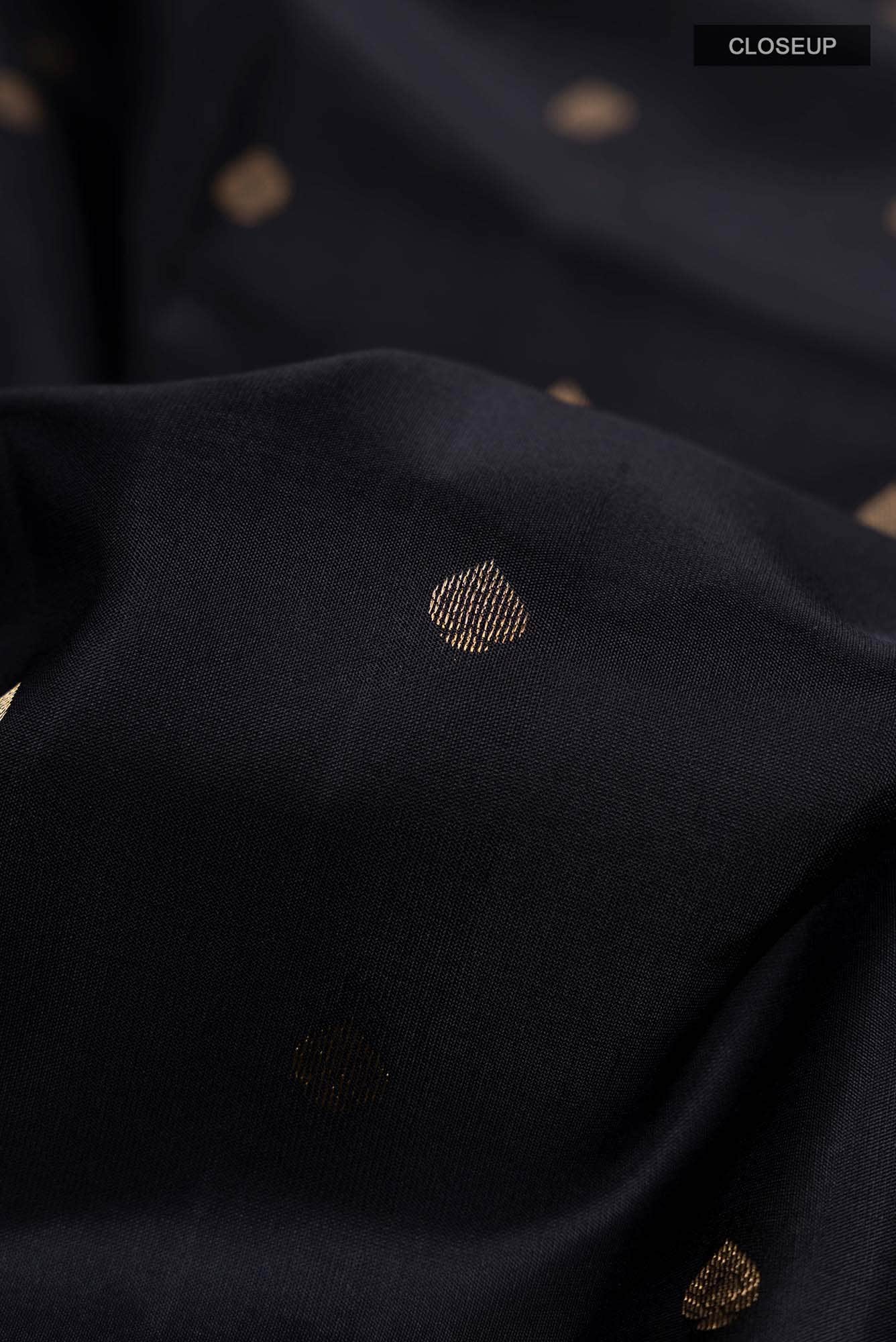 Black Kanchipuram Silk Saree