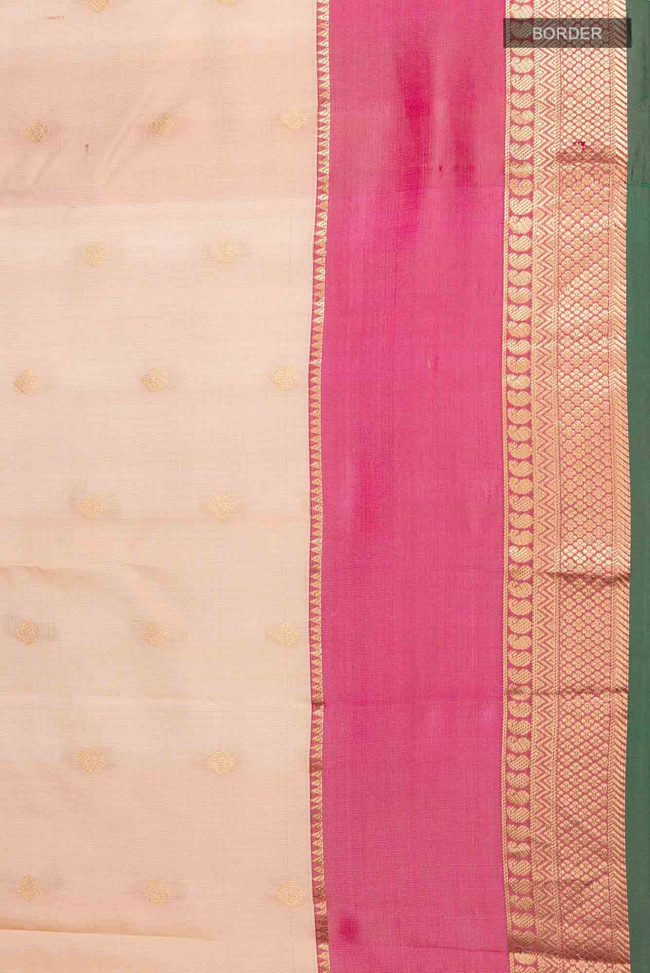 Dark Beige Kanchipuram Silk Saree