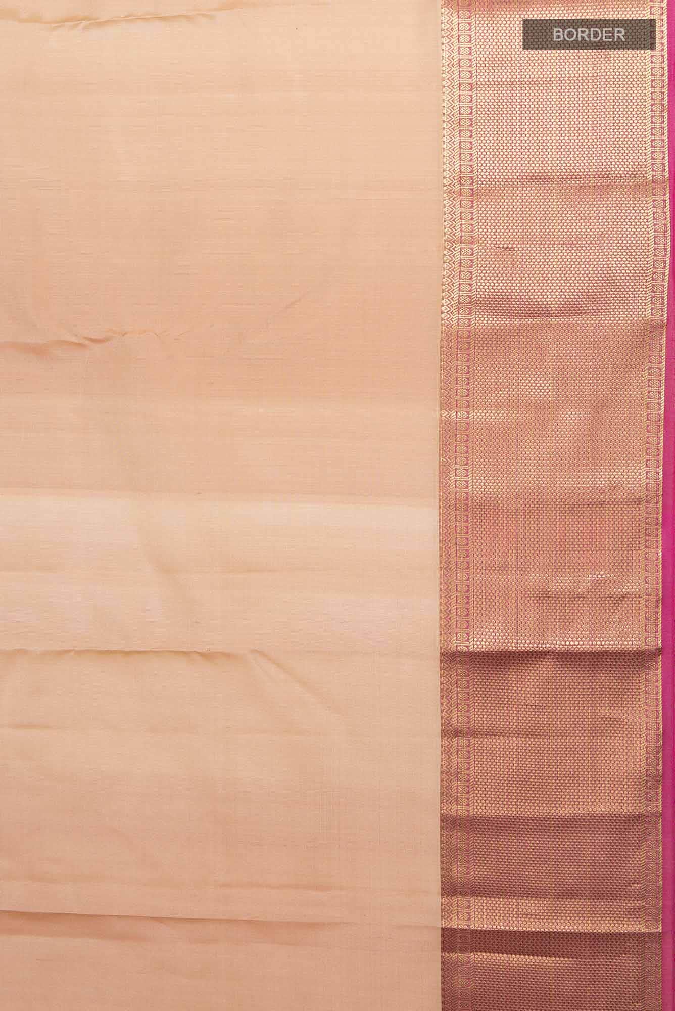 Beige Kanchipuram Silk Saree